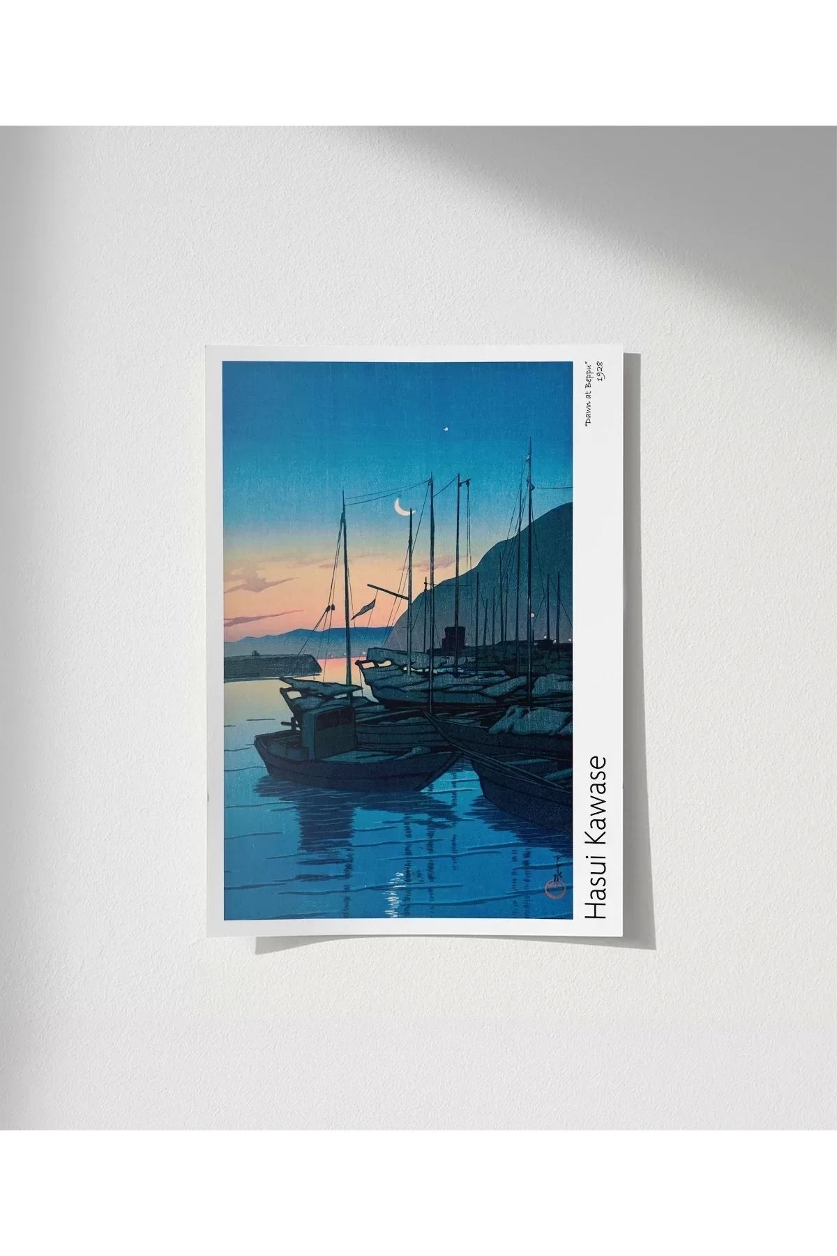VOGLOO Çerçevesiz Poster Hasui Kawase Beppu'da Şafak 2