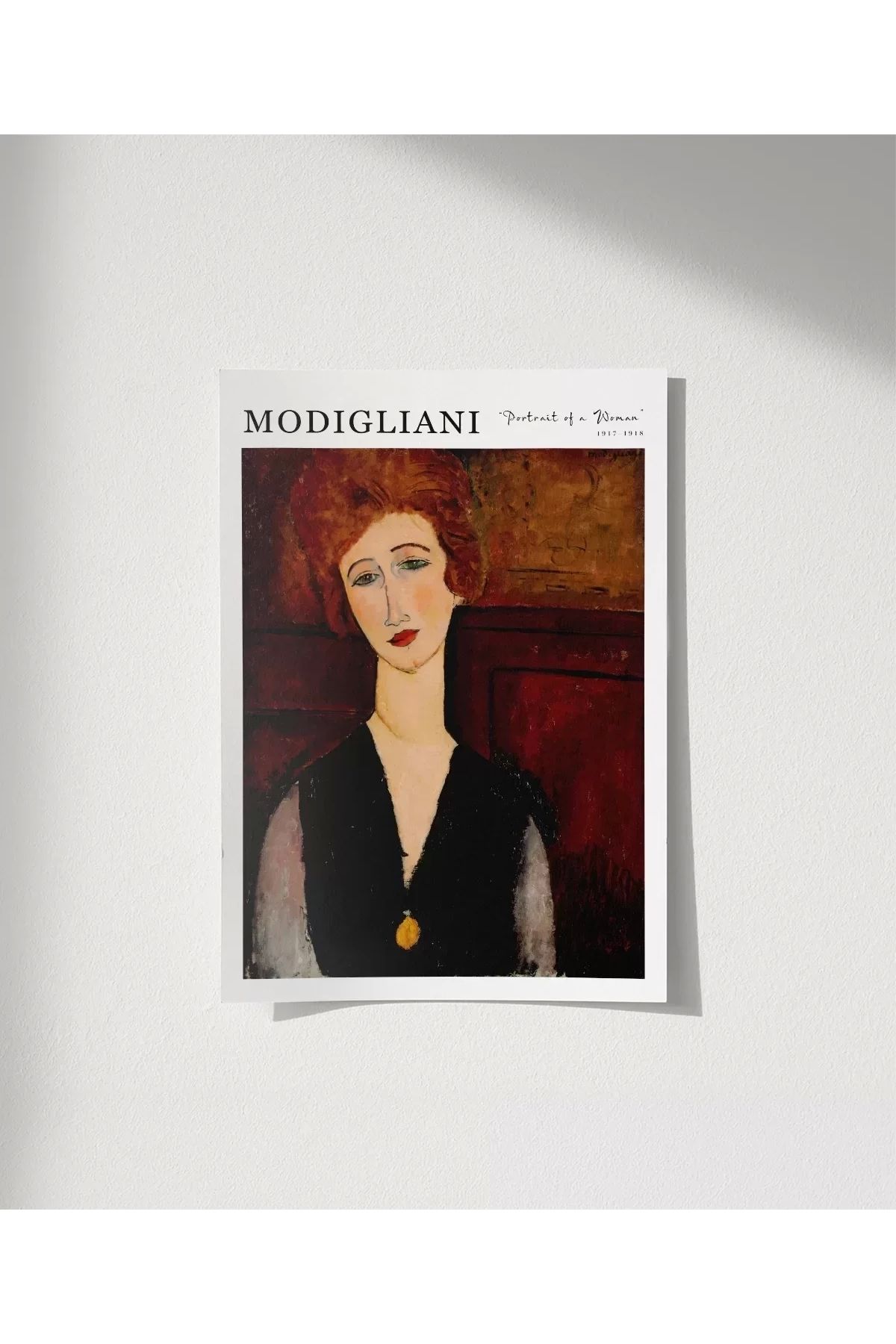 VOGLOO Çerçevesiz Poster Modigliani Bir Kadının Portresi