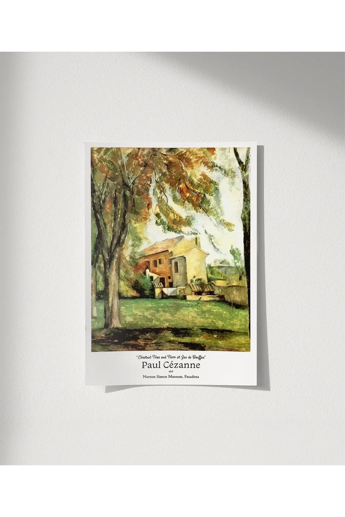 VOGLOO Çerçevesiz Poster Paul Cézanne Jas de Bouffan'da Kestane Ağaçları ve Çiftlik 2