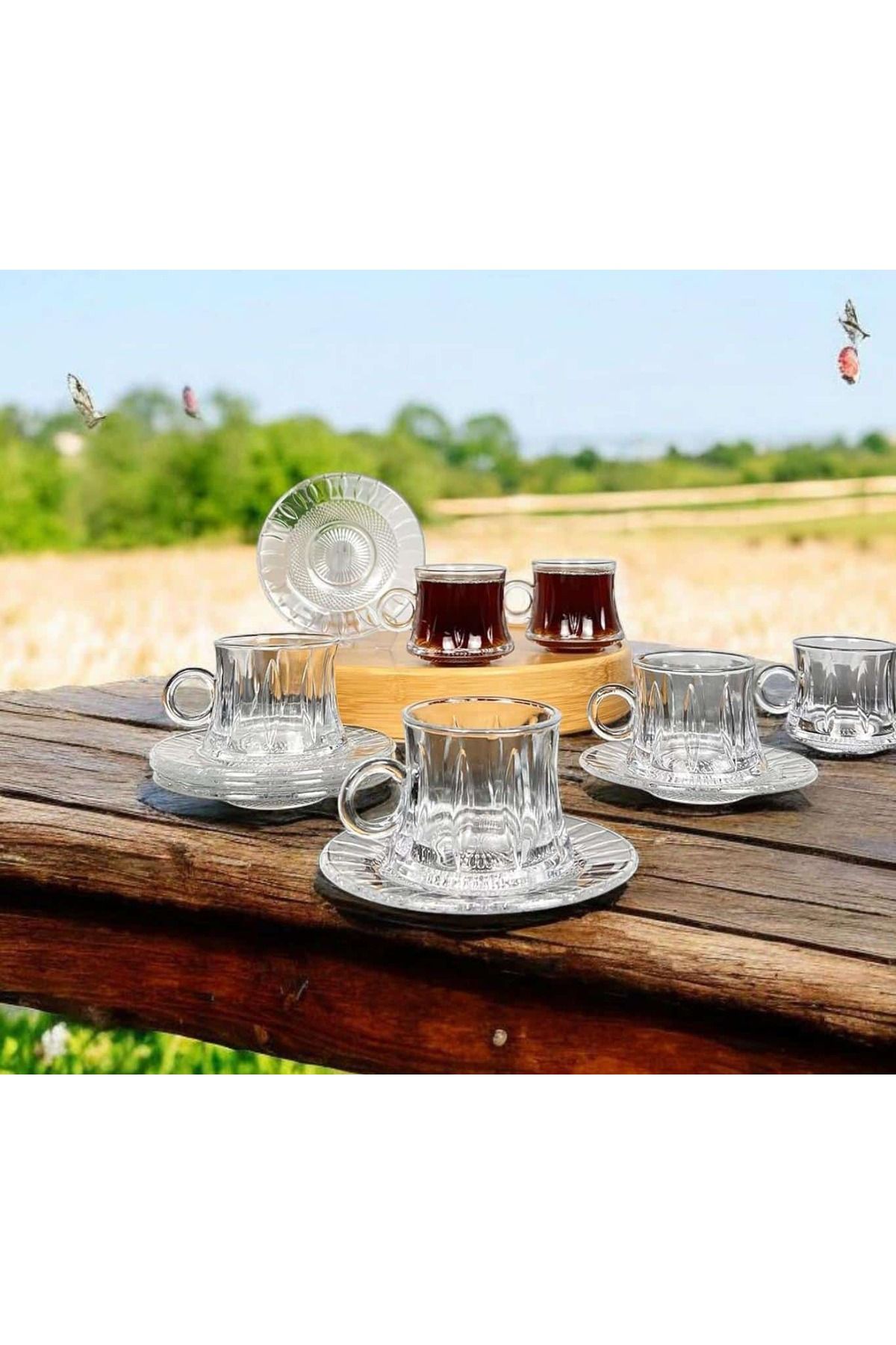 ÇEÇEN HOME 12 Parça 6 Kişilik Cam Fincan Takımı