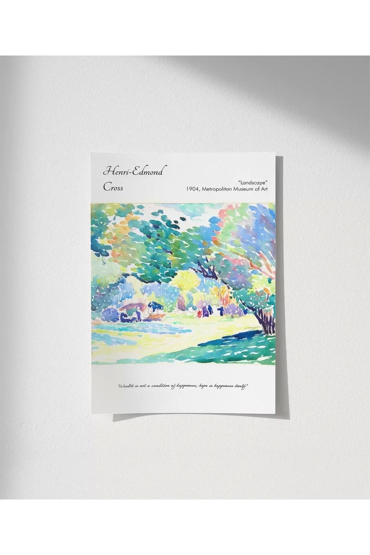 VOGLOO Çerçevesiz Poster Henri-Edmond Cross Manzara 2