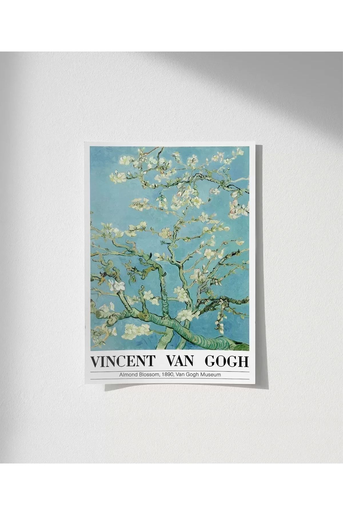 VOGLOO Çerçevesiz Poster Vincent Van Gogh Badem çiçeği