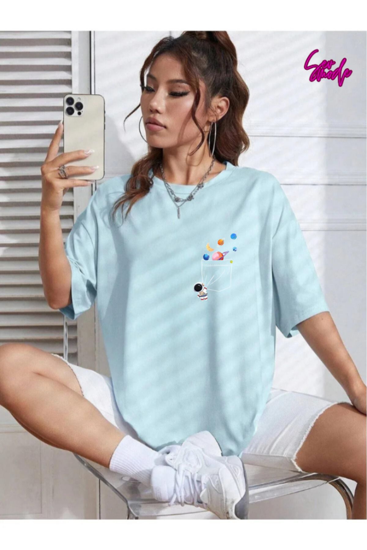 SevMode Unisex Baskılı T-shirt