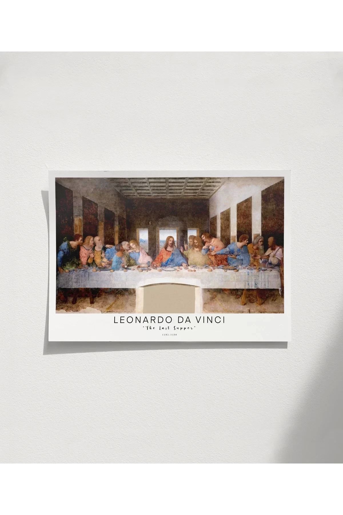 VOGLOO Çerçevesiz Poster Leonardo Da Vinci Son Akşam Yemeği