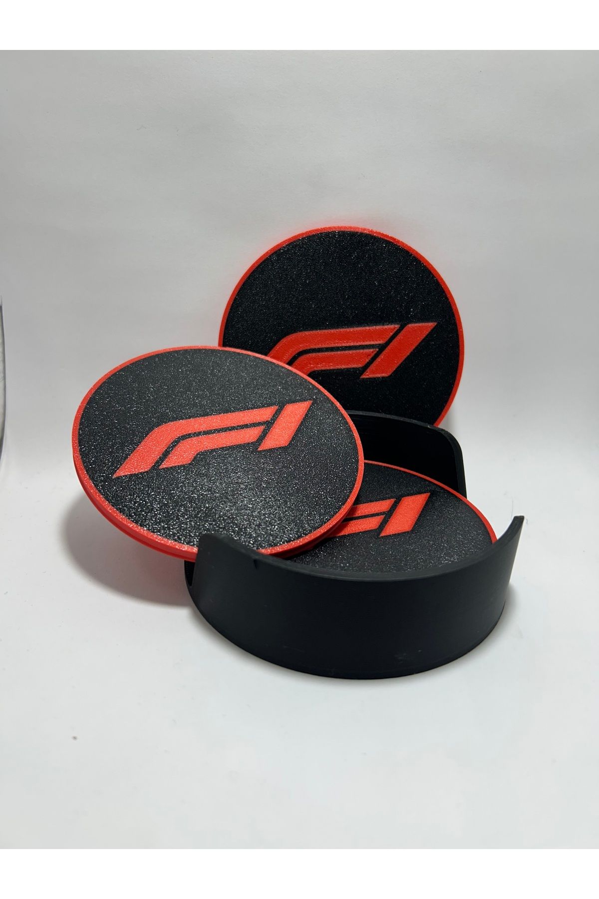 3D Formula 1 Bardak Altlığı 4'lü Coaster Hazneli