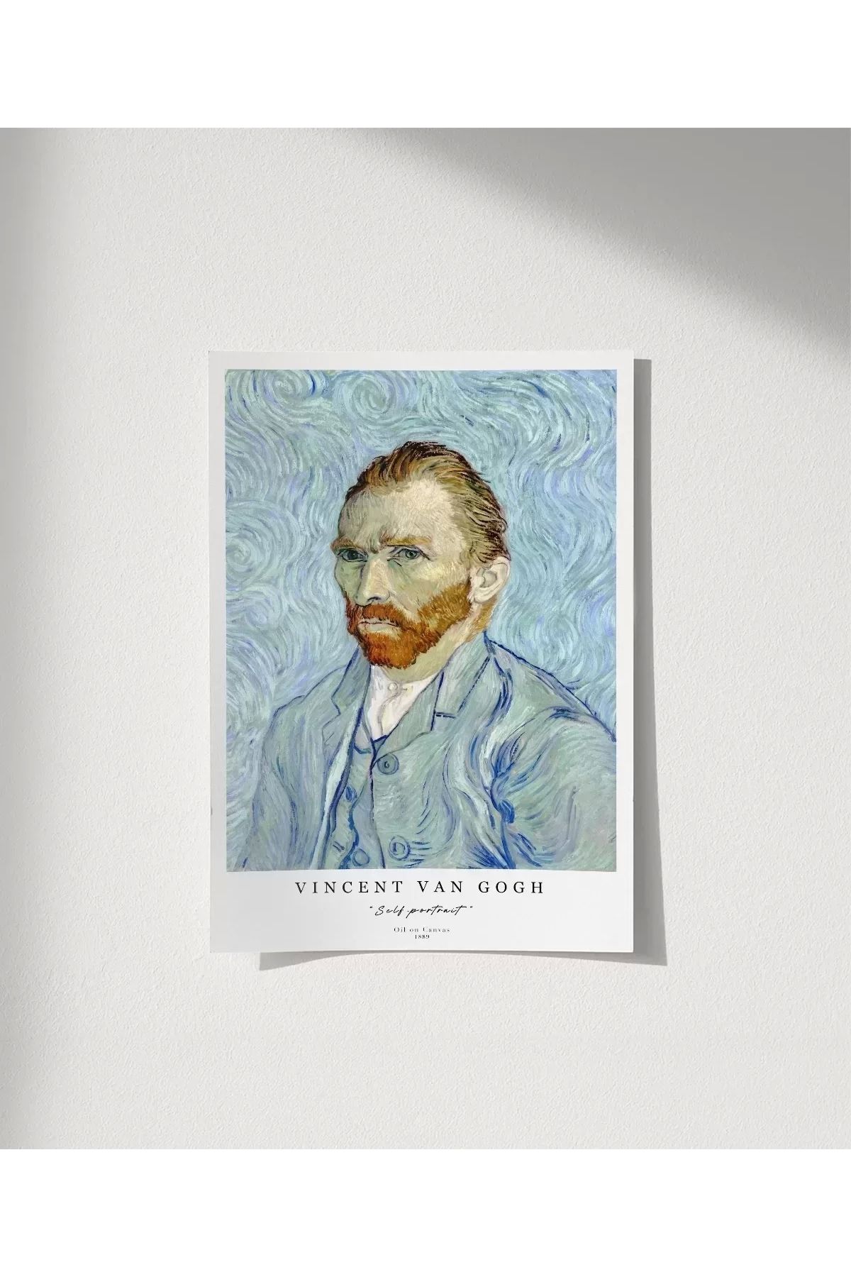 VOGLOO Çerçevesiz Poster Vincent Van Gogh Otoportre