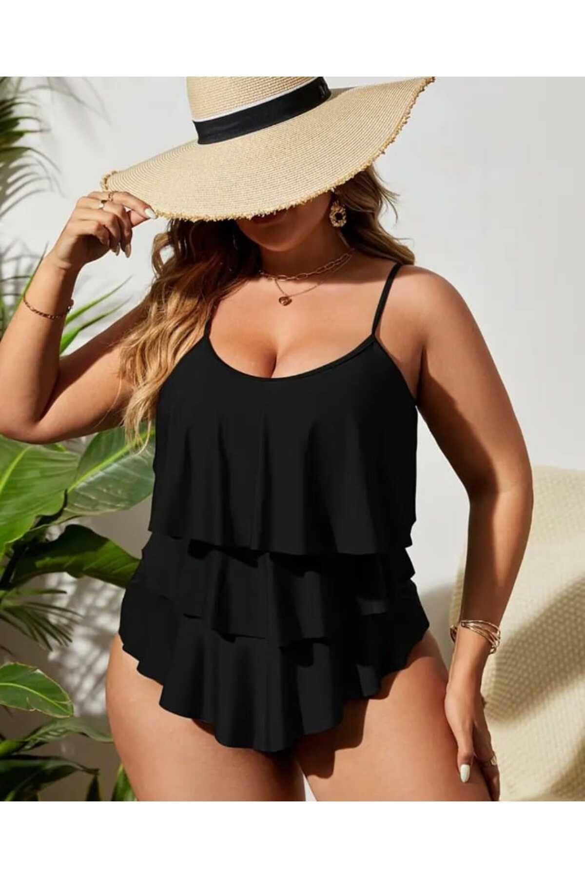 ELEGANT DREAM Volanlı Askılı Mayo