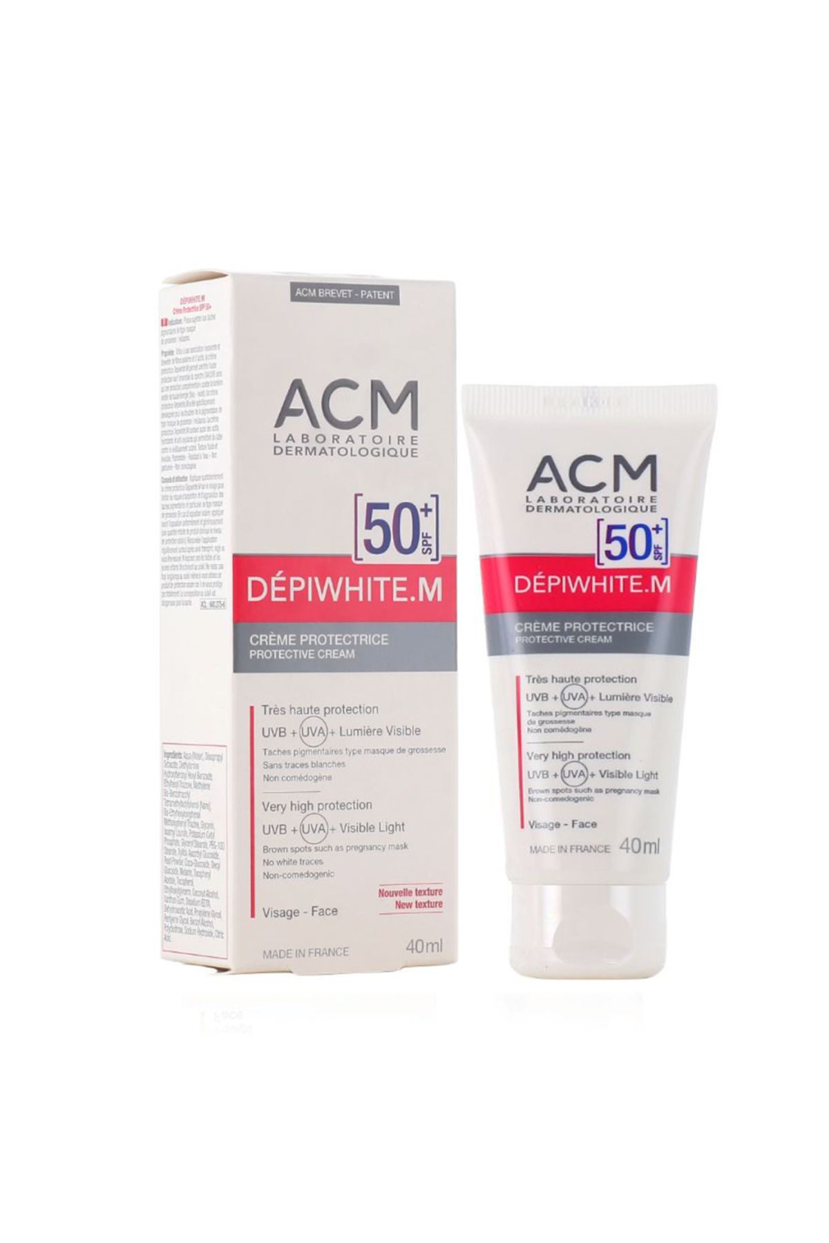 ACM-ديبي وايت كريم الحماية 50 شفاف من أي سي إم - 40 مل 2