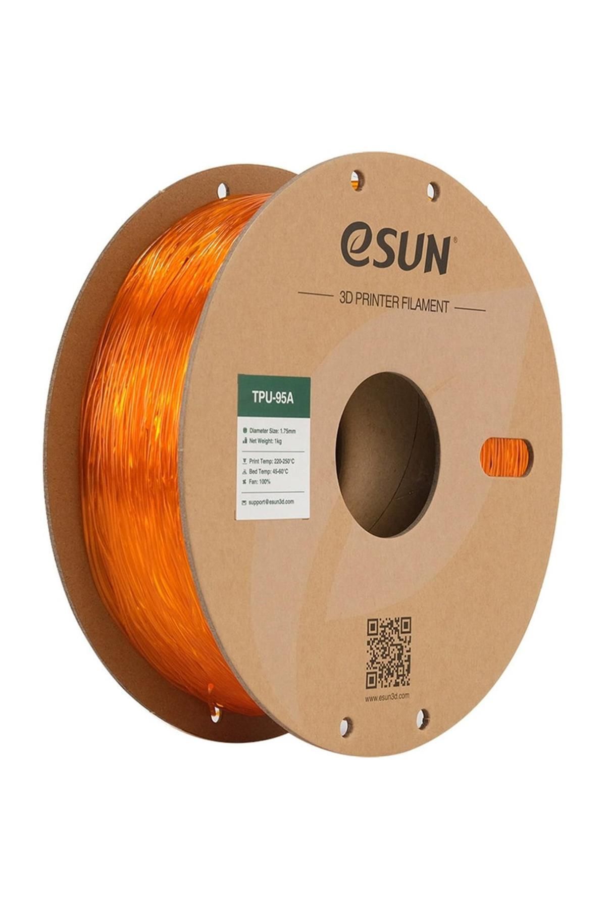 eSun Urhanshop Esun Etpu-95A Filament Yarı Saydam Turuncu 1,75mm 1Kg