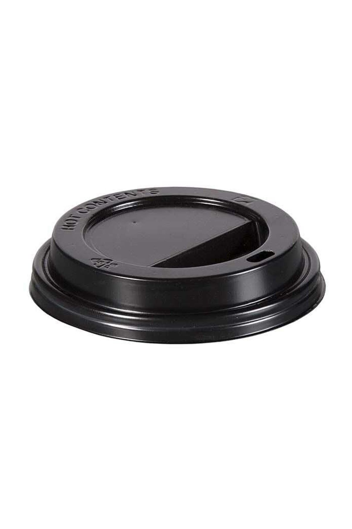 Arnes 14-16 oz Plastik Sıcak içecek Kapağı Siyah - 100 adet