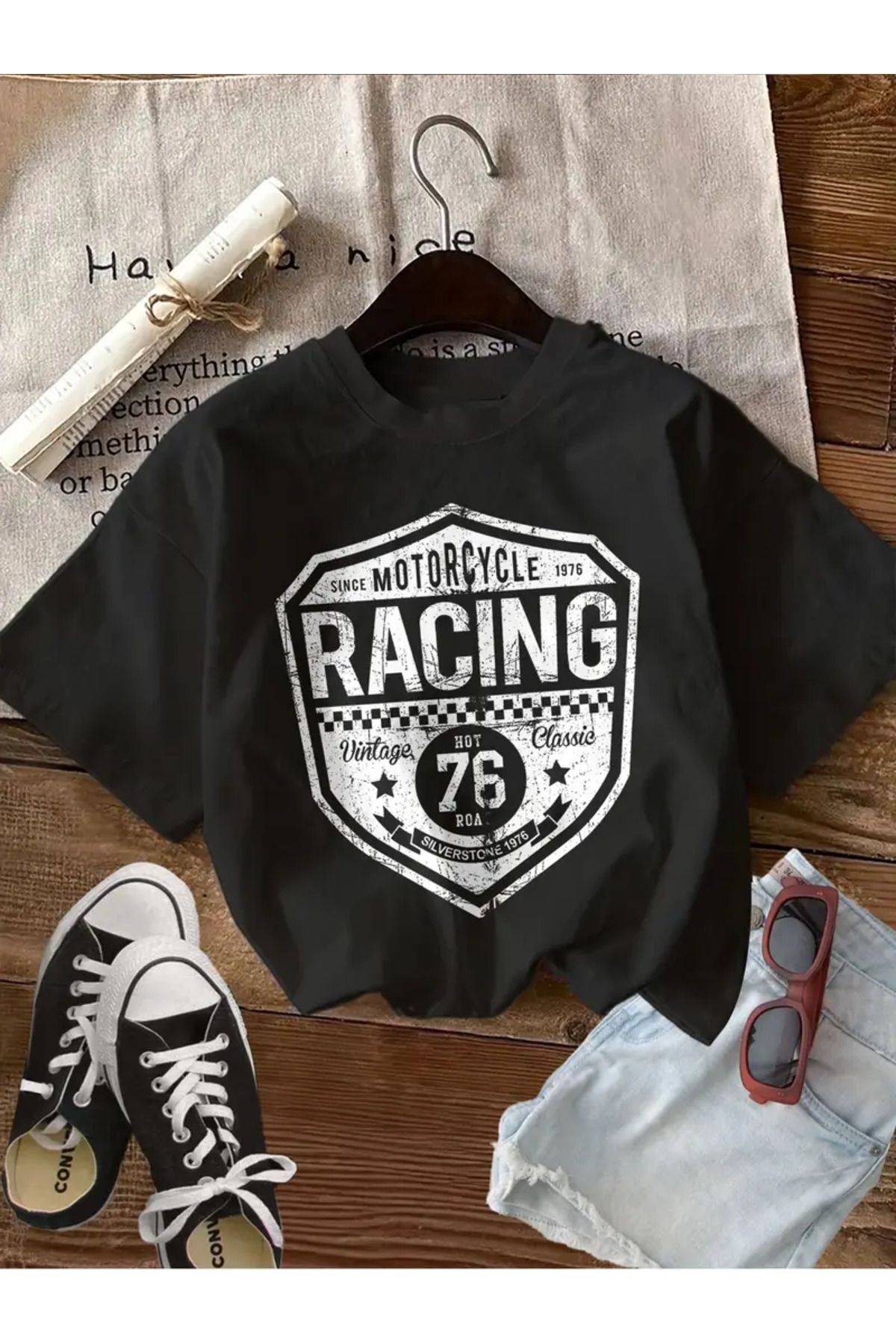Korefanzin RACING tasarım %100 Pamuklu Premium T-Shirt