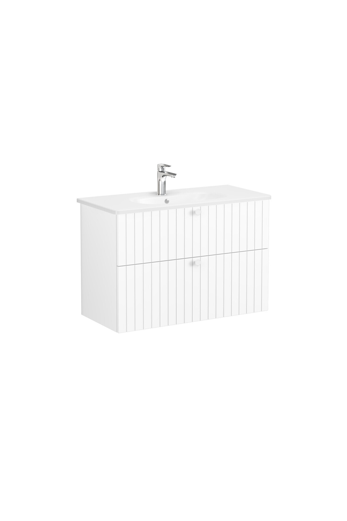 VitrA Root Groove 69457 Lavabo Dolabı, 100 Cm, Mat Beyaz
