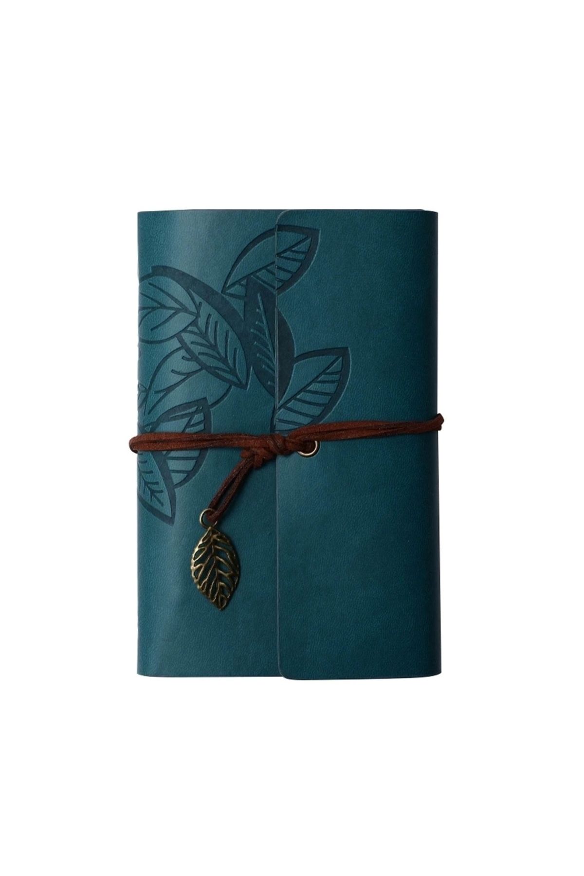 PRATİKOBA Yaprak Desenli Deri Defter