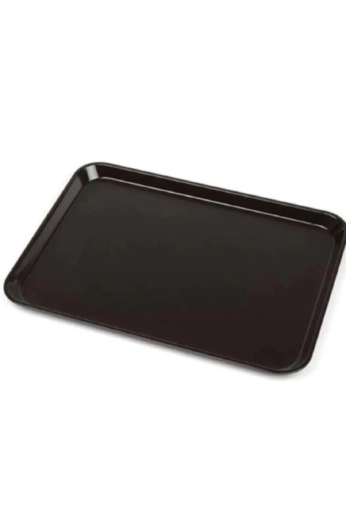 Skygo 10 Adet Siyah Midi Boy Plastik Servis Tepsisi Kırılmaz Lokanta Büfe Fast Food Kullanım (44x32 Cm)