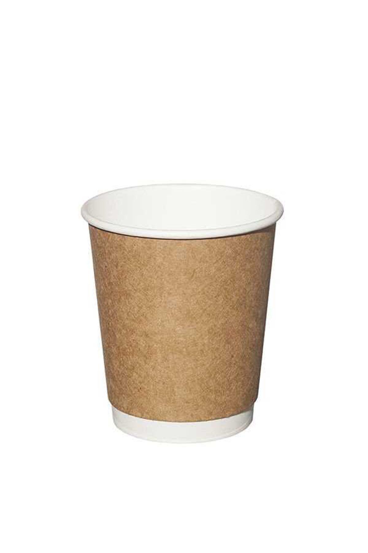 Arnes Ekonomik 8 oz Kraft Double Wall Karton Bardak - 50 adet