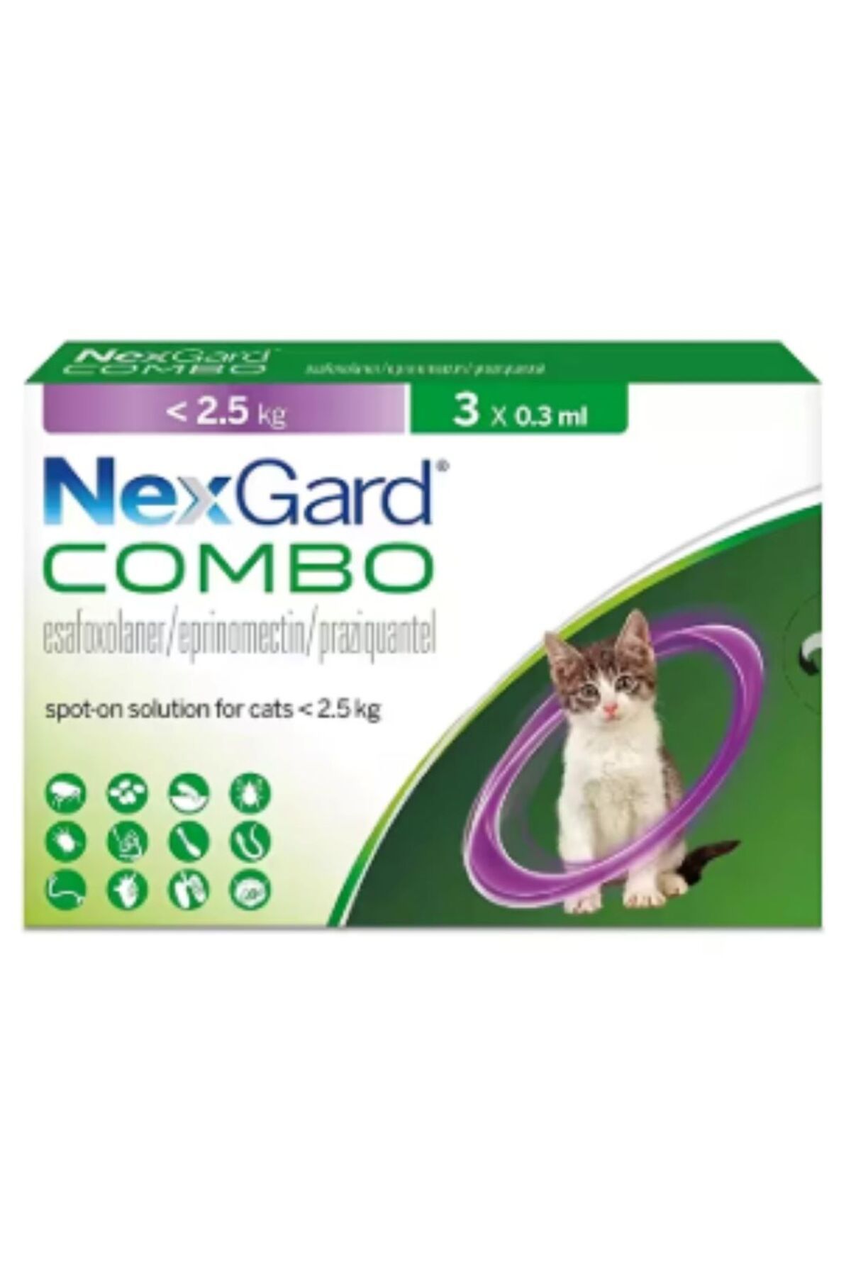 HEKTAŞ Nexgardd-dd combo-oo kedi 0-2.5 kg arası için bit pire kene önleyici
