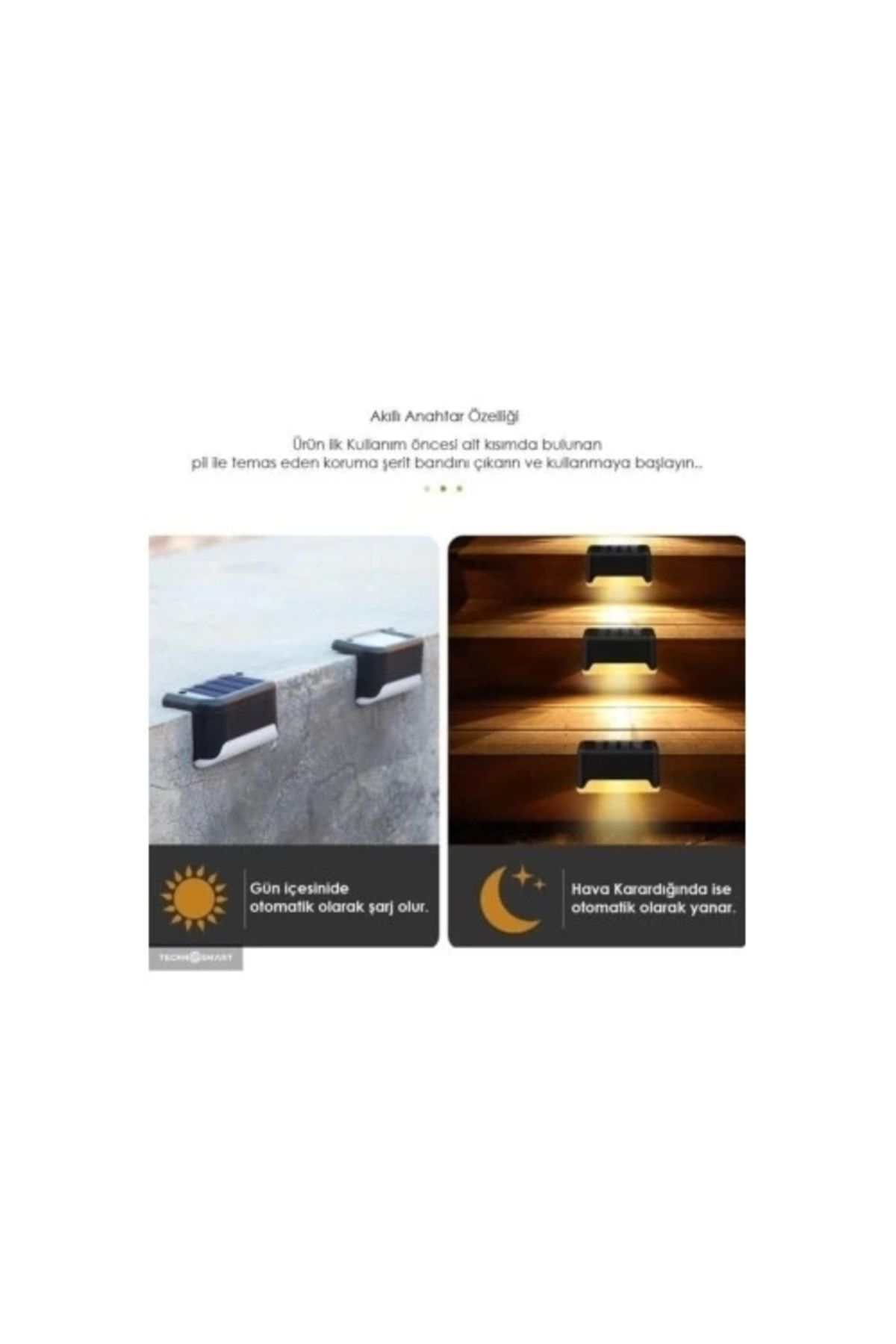 PRATİKOBA WaterProof Solar Merdiven Lambası 4 Adet