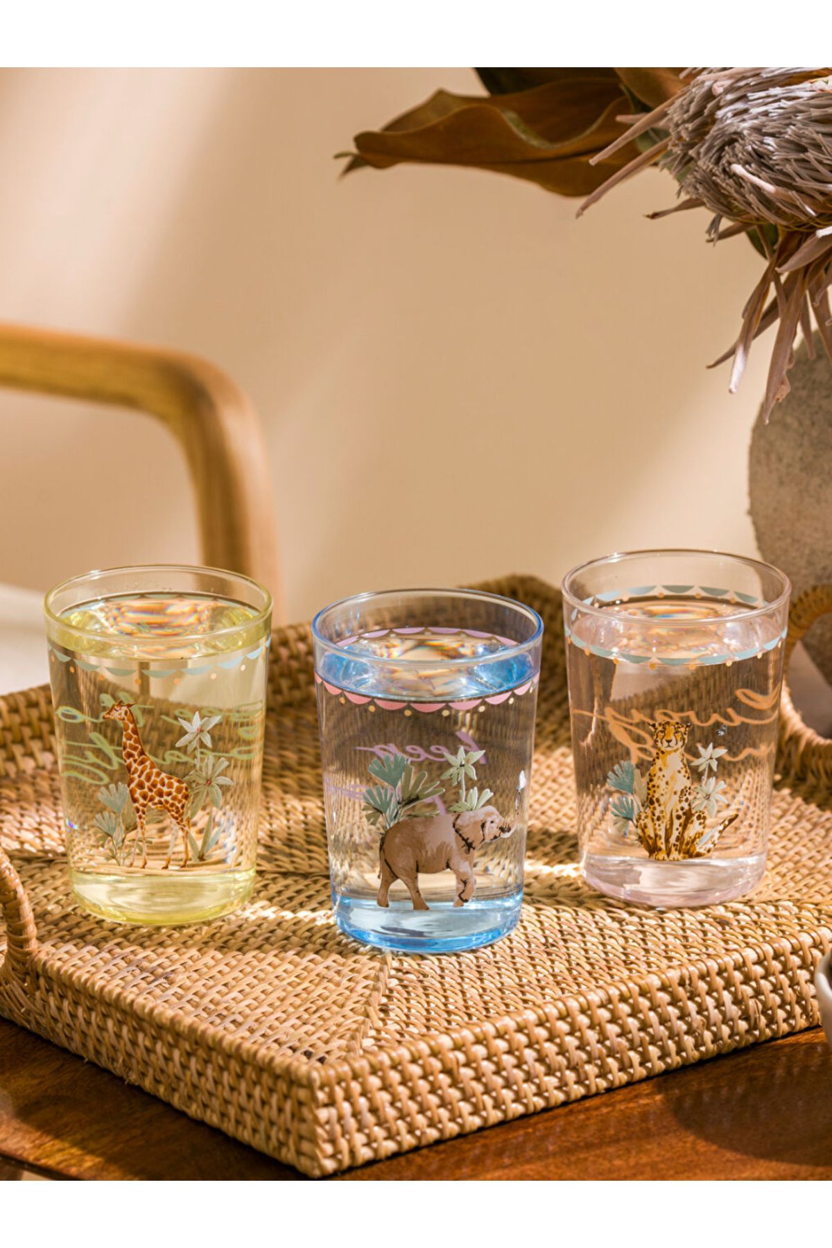 LC Waikiki LCW HOME Karişik Baskılı Cam Su Bardağı Seti 3'lü 510 ml