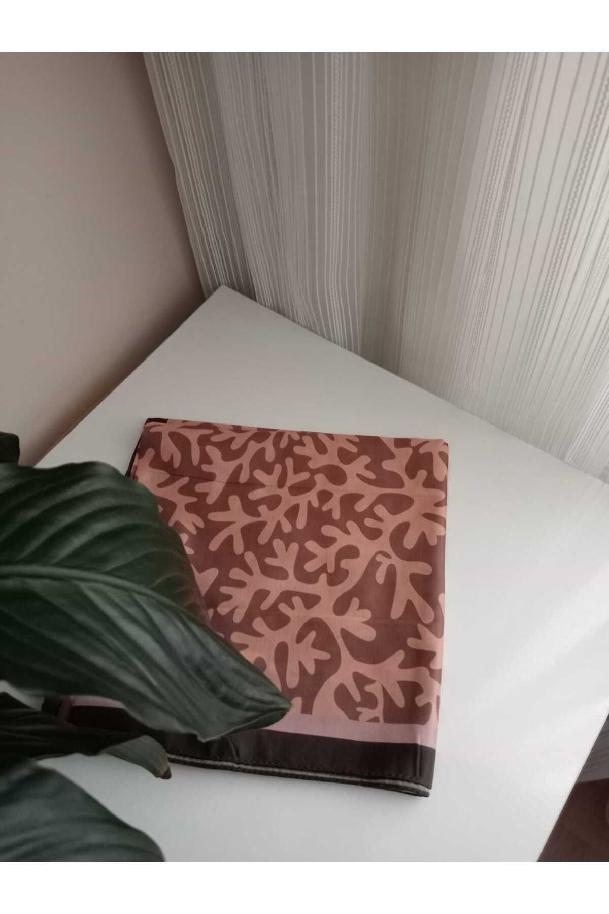 Pnr Wear Mercan Desenli Soft Eşarp 100% Pamuklu
