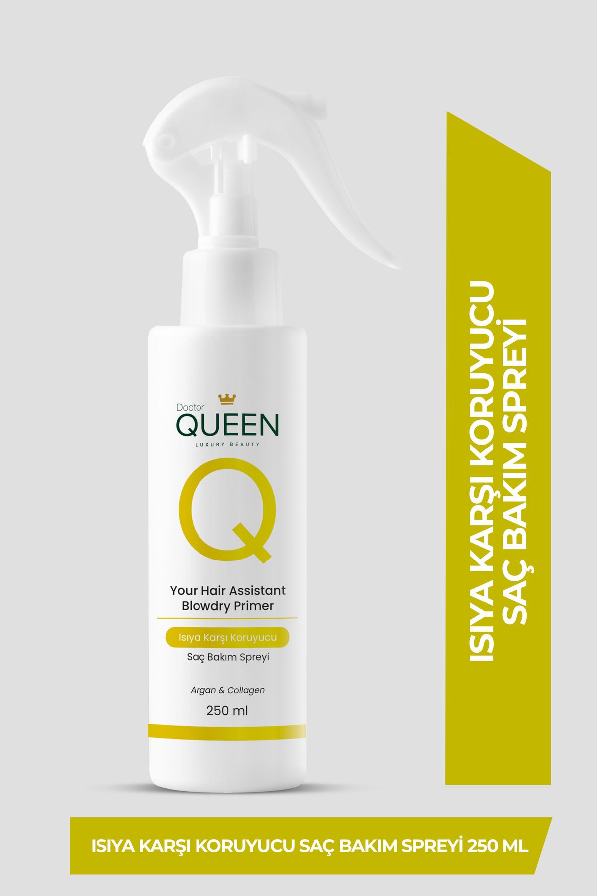 DOCTOR QUEEN LUXURY BEAUTY Isıya Karşı Koruyucu Argan Collagen Saç Bakım Spreyi 250ml