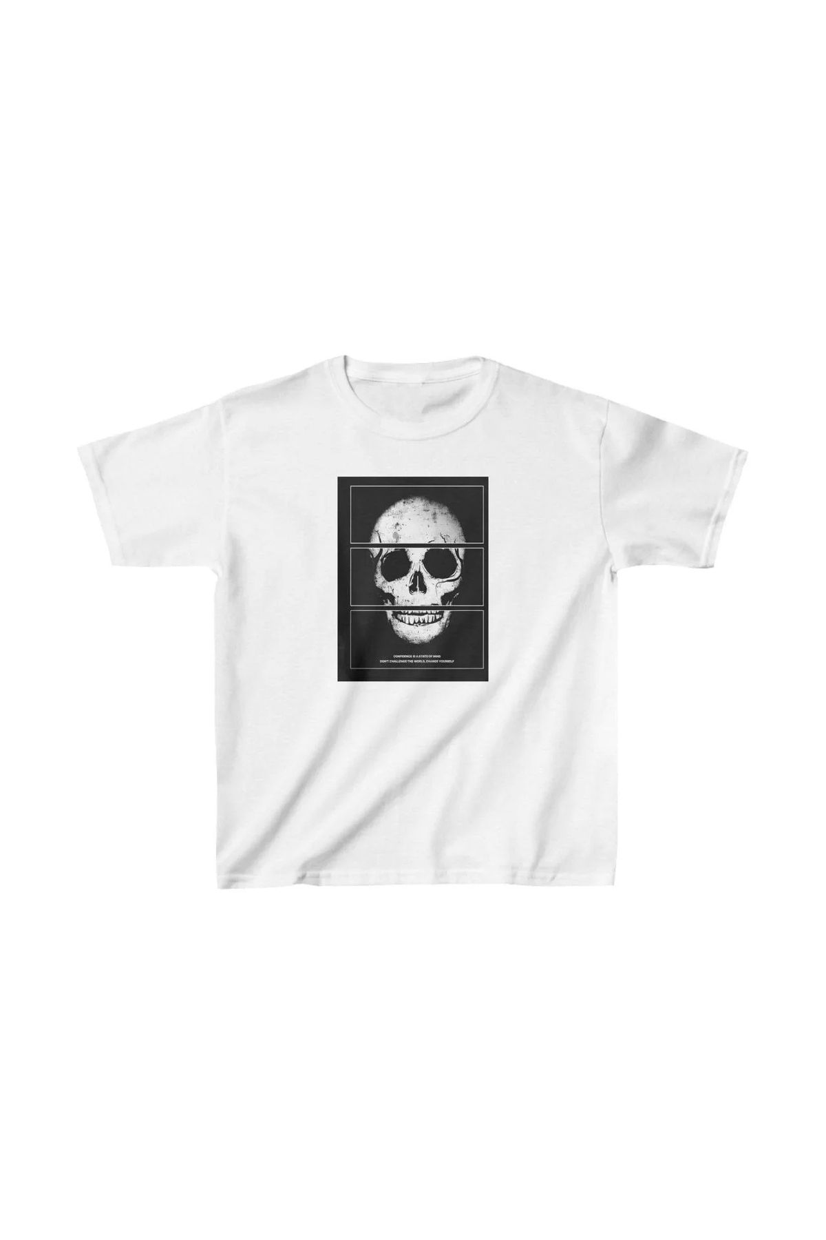 luz&pos Unisex Çocuk Baskılı T-Shirt - Beyaz