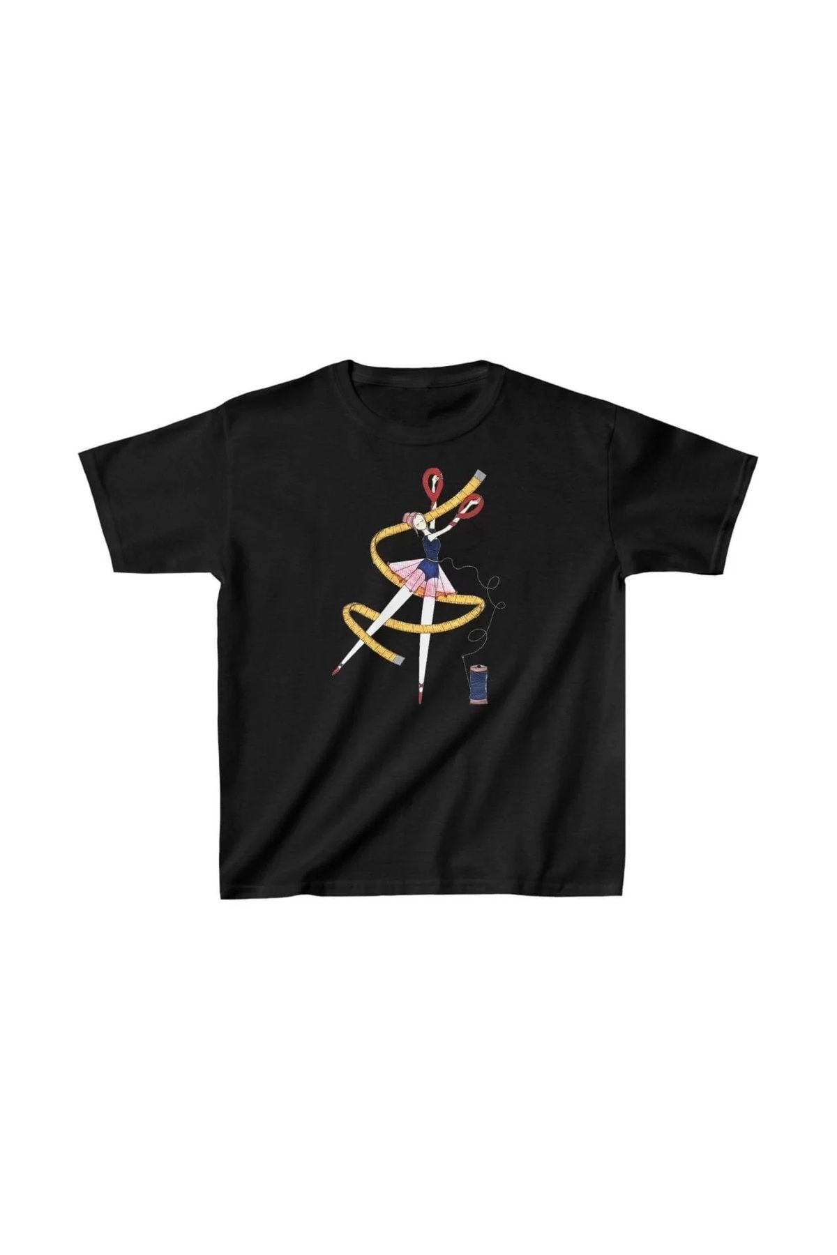 luz&pos Unisex Çocuk Baskılı T-Shirt - Siyah