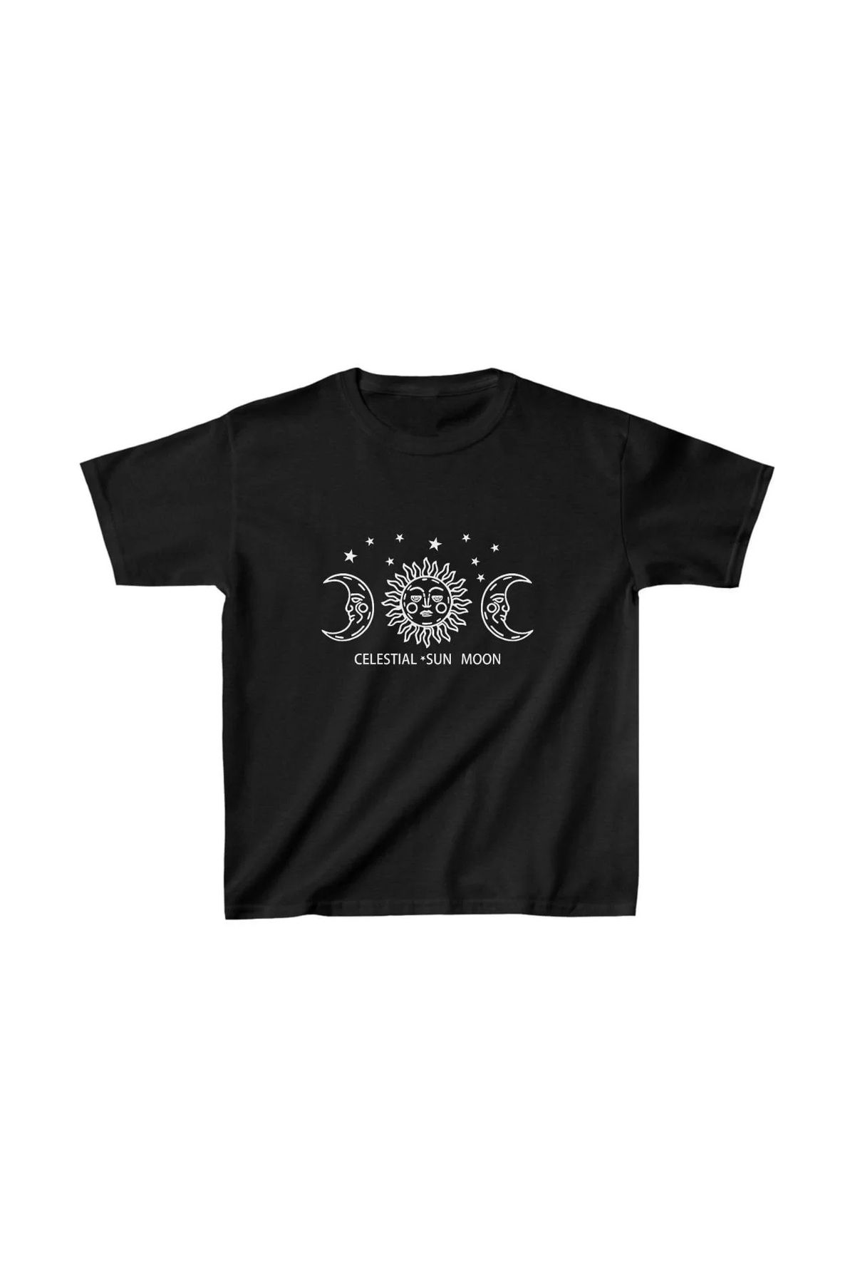 luz&pos Çocuk Unisex Baskılı T-Shirt - Siyah