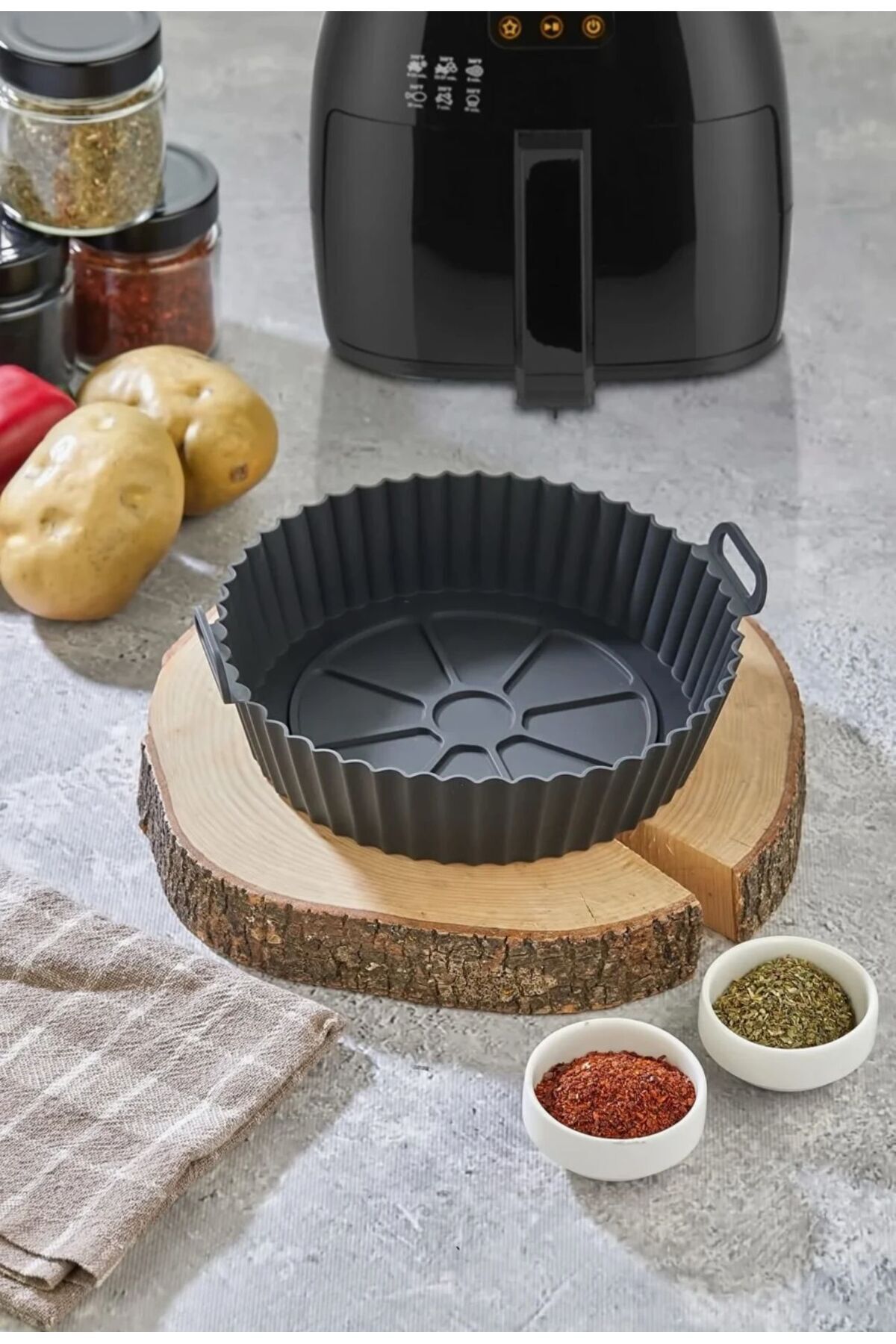 HAZARPAZAR Silikon Airfryer Pişirme Kabı