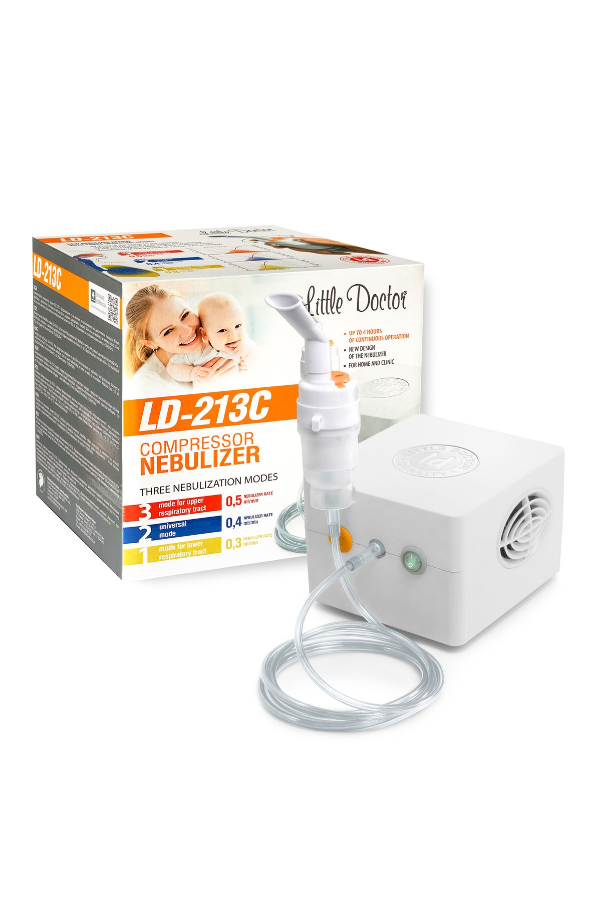 Little Doctor Aparat Aerosoli Ld-213c, Nebulizator Cu Compresor, 3 Moduri De Nebulizare - One Size
