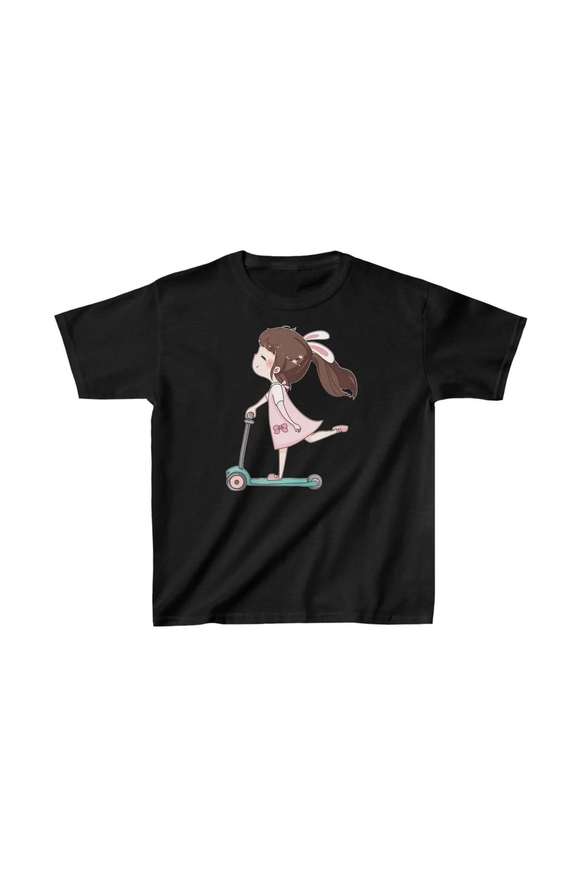 luz&pos Unisex Çocuk Baskılı T-Shirt - Siyah