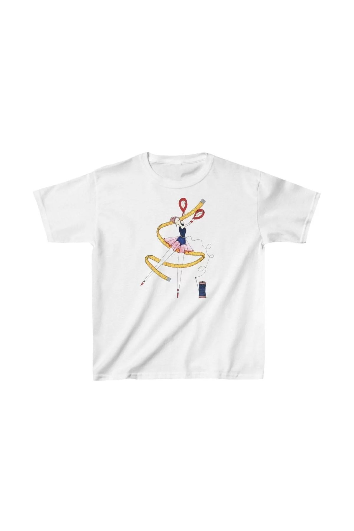 luz&pos Unisex Çocuk Baskılı T-Shirt - Beyaz