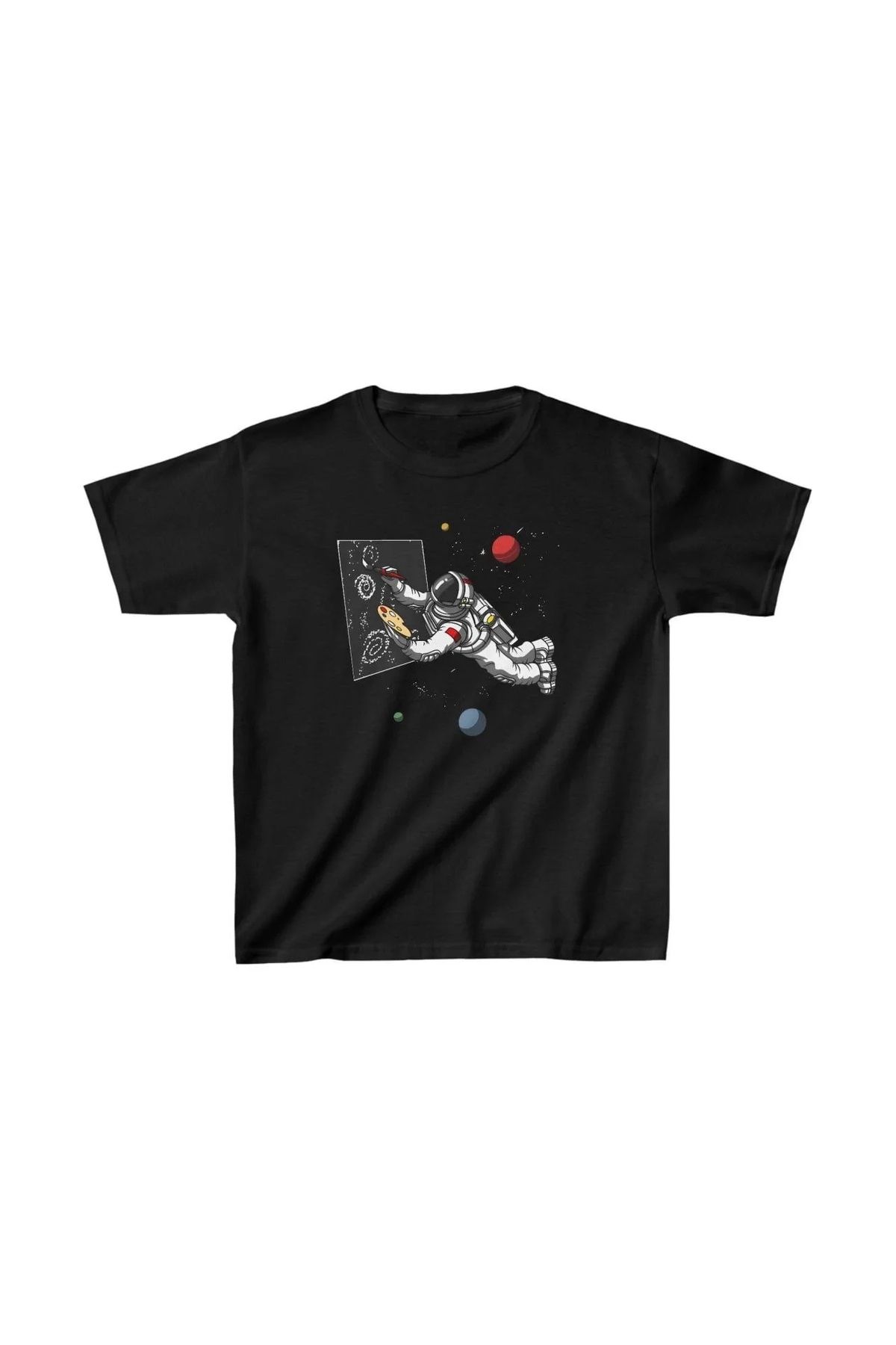 luz&pos Unisex Çocuk Baskılı T-Shirt - Siyah