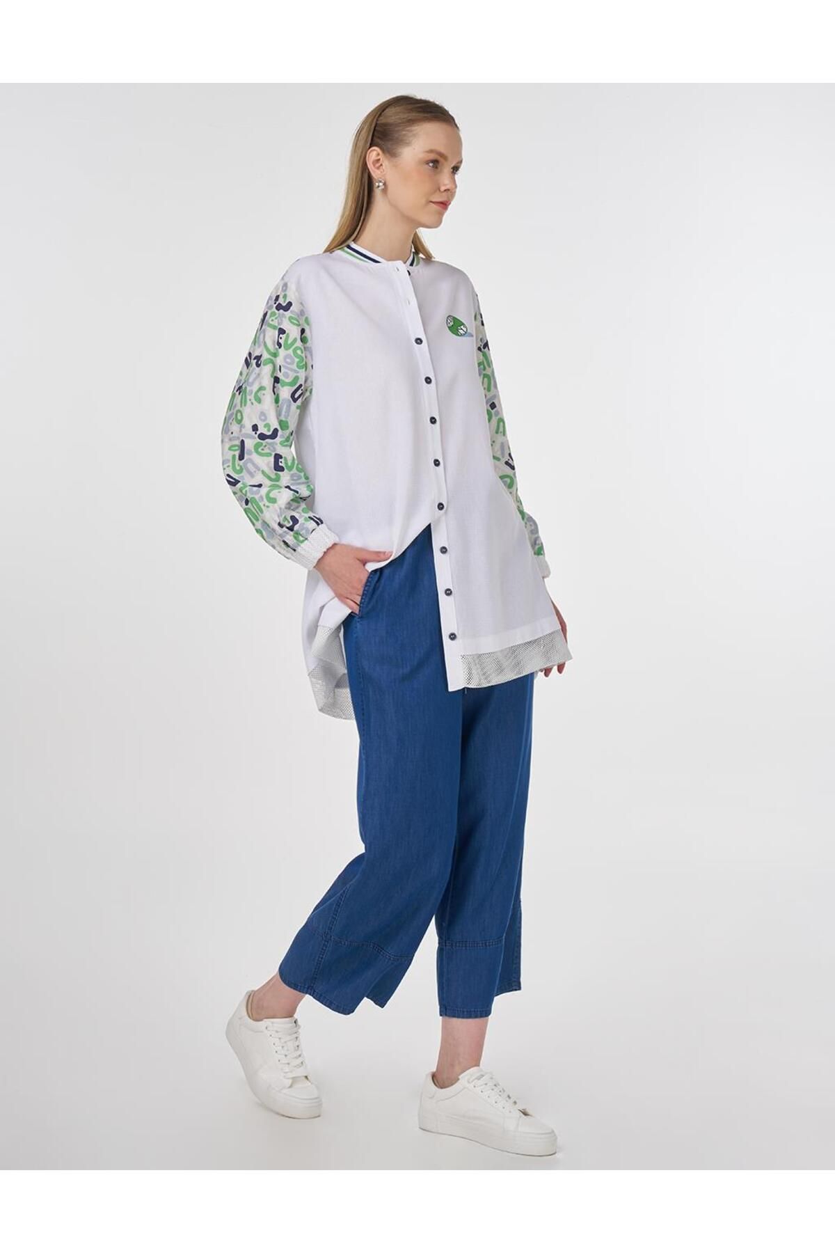 KYR-Printed Linen Cotton Tunic Optical White 6