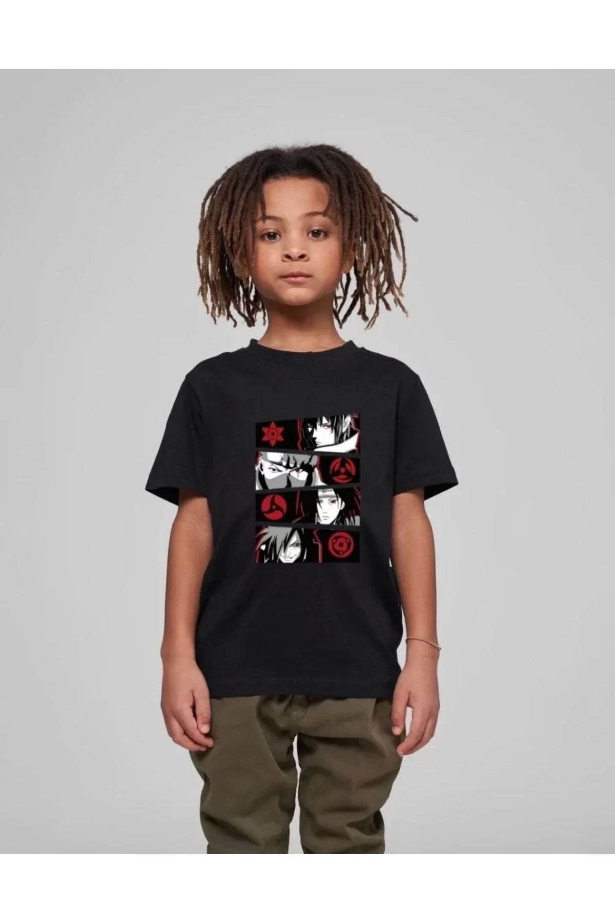 luz&pos Çocuk Unisex Baskılı T-Shirt - Siyah