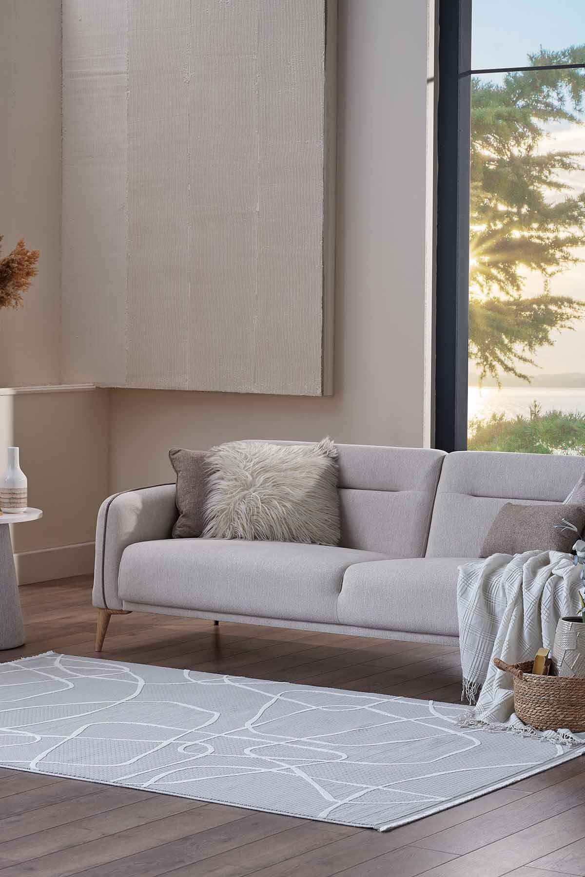 GÜMÜŞSUYU Deco Avior 17180 Dikdörtgen Geometrik Desenli Halı