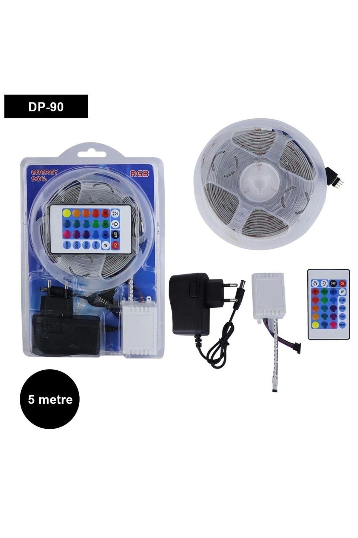 PRATİKOBA 5 Metre 16 Renk Kumandalı Şerit Led