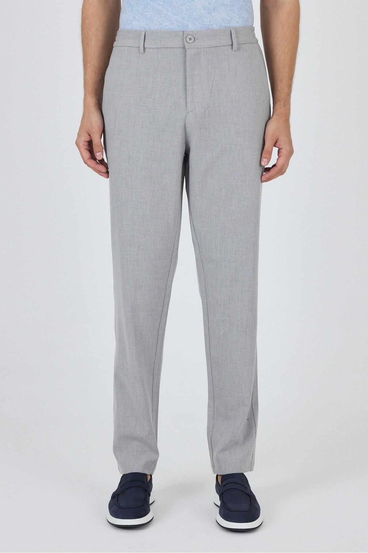 İmza Gri Esnek Yandan Cepli Casual Standart Fit Jogger Pantolon 1003250119