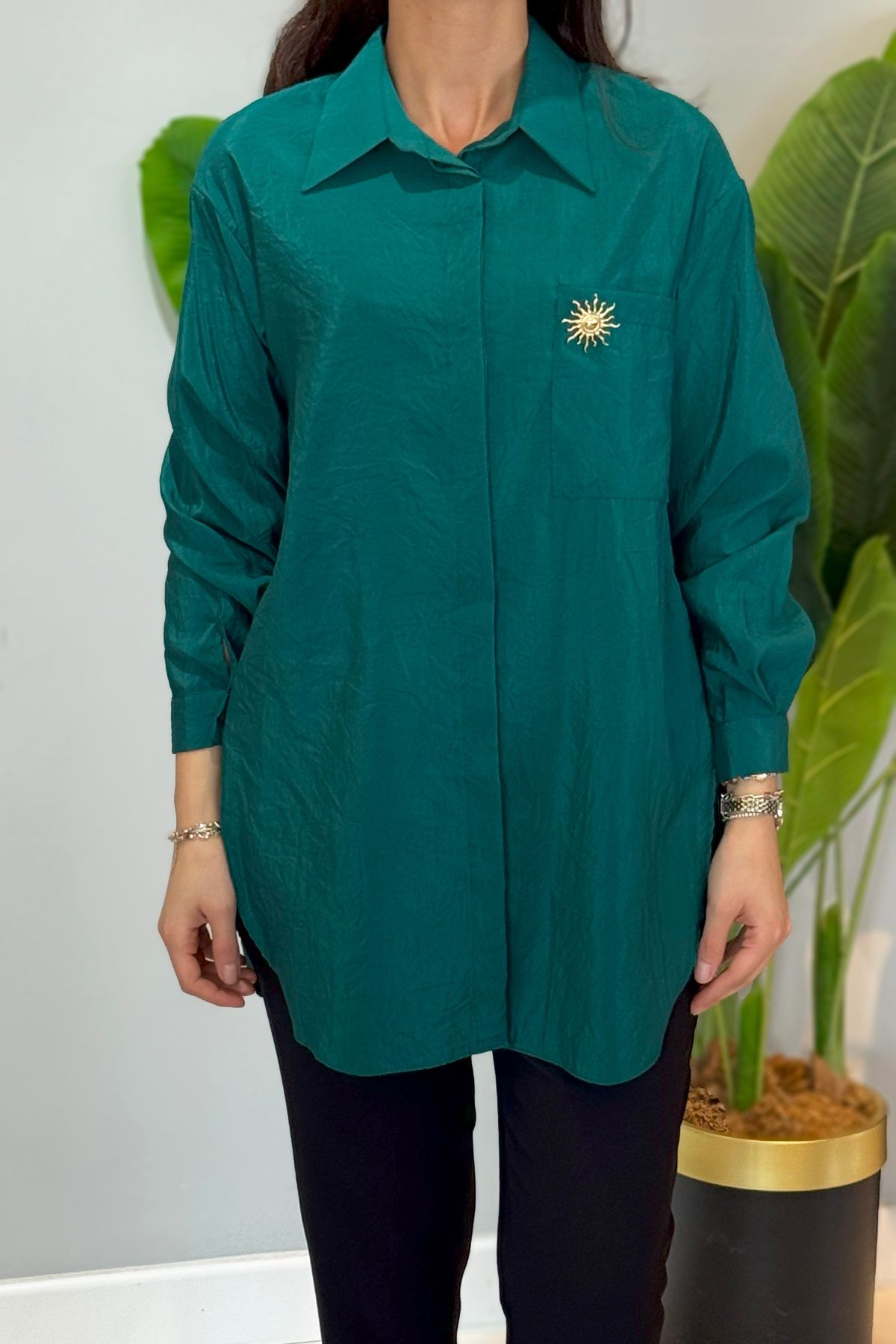 Missemramiss Sunshıne Gömlek 4825 Zümrüt