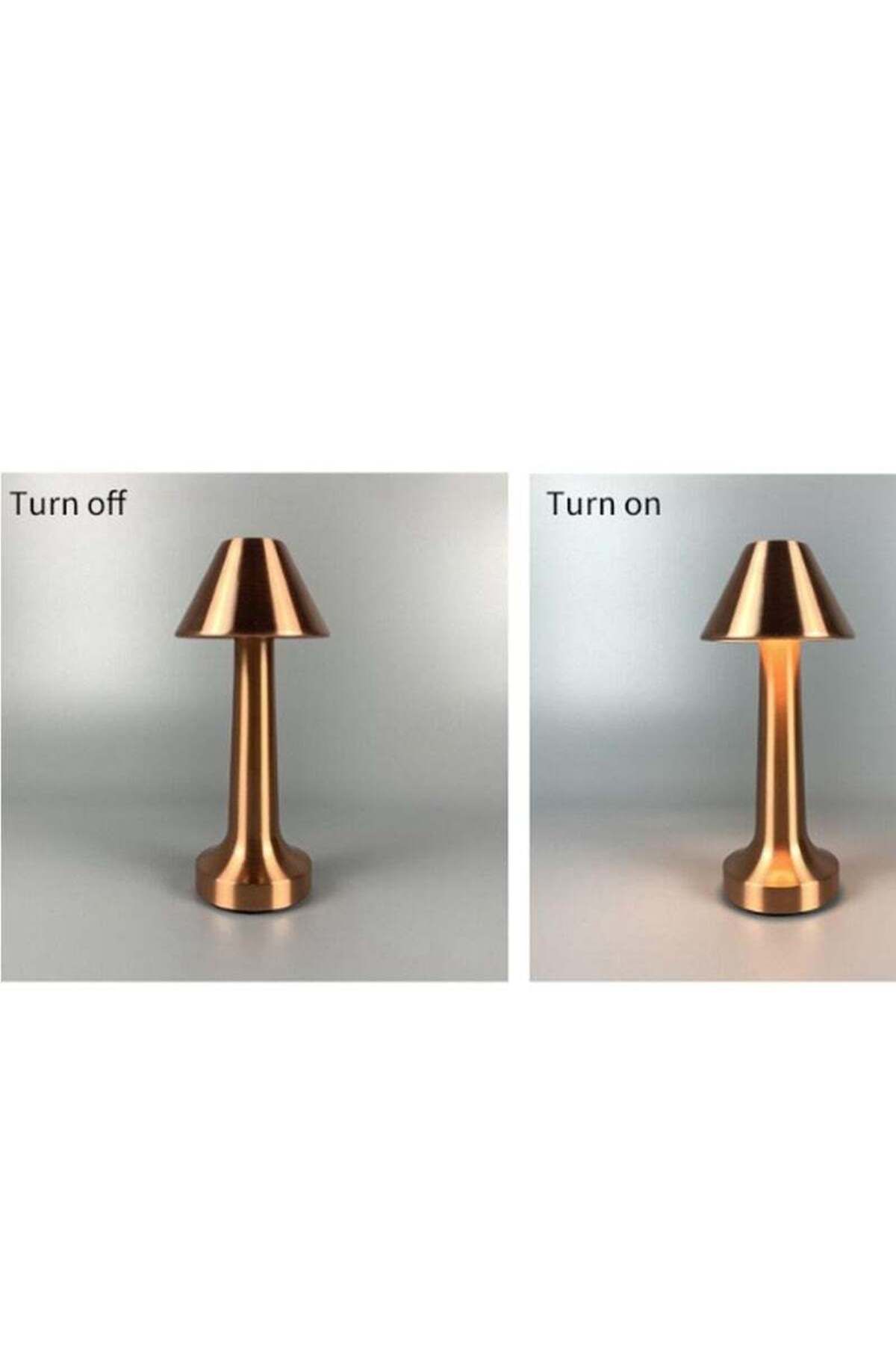 COOYA-Gold LED Table Lamp, Rechargeable, Elegant Shape, With Touch Sensor, Suitable for Bars/Coffees 5