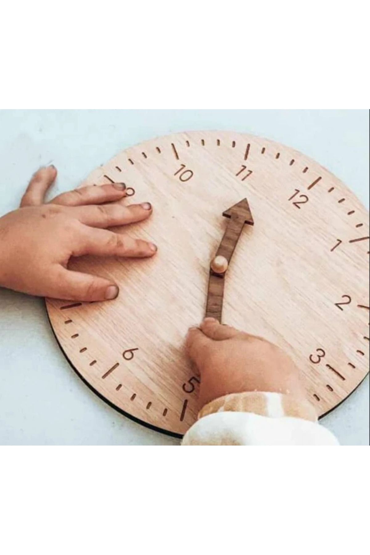 STEMXR Montessori Ahşap Saat Öğrenme Etkinlik Seti 10'lu