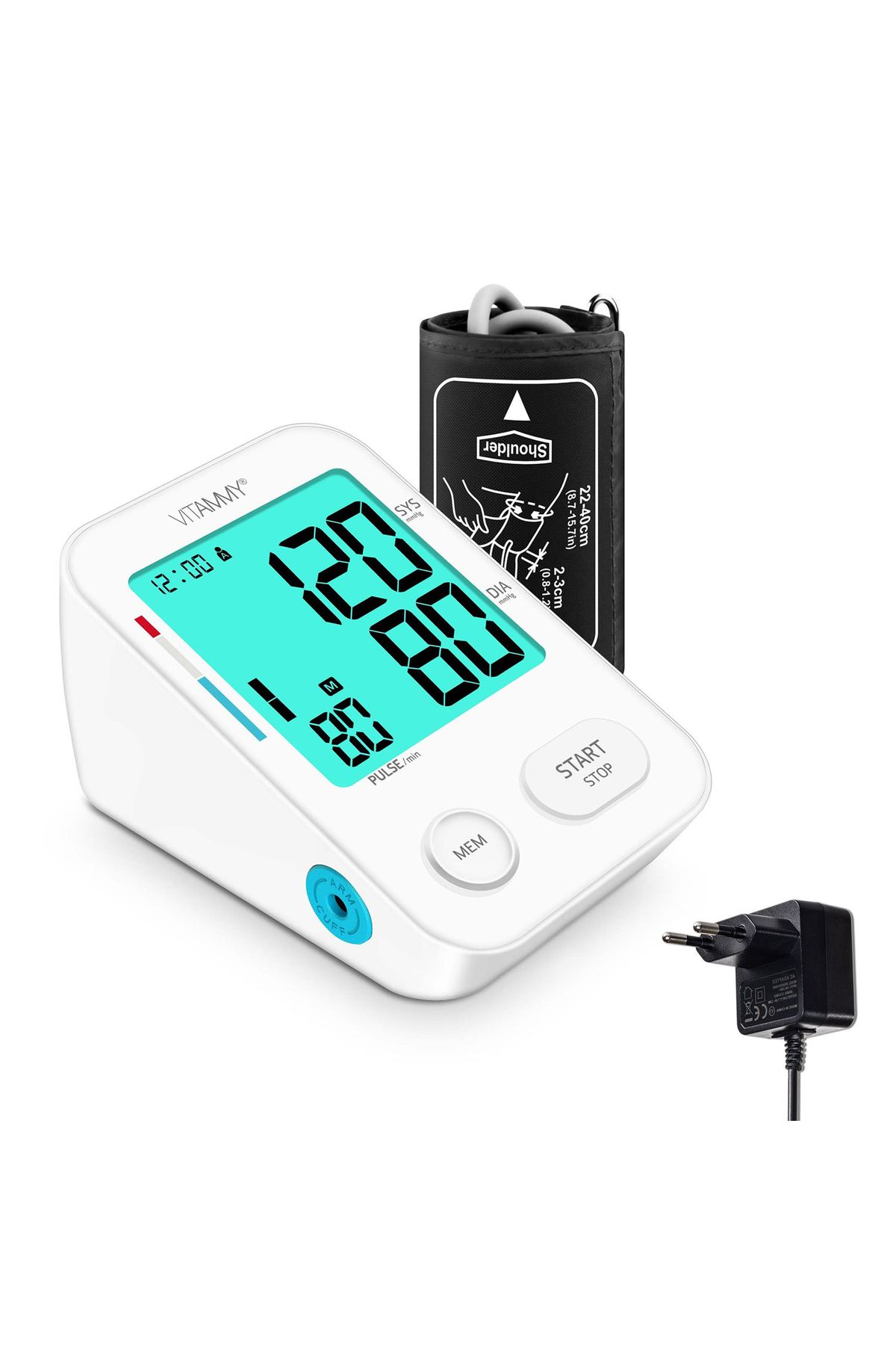 Vitammy Tensiometru Electronic De Brat Vitammy Next 8+, Mufa Usb, Detectare Aritmie - One Size