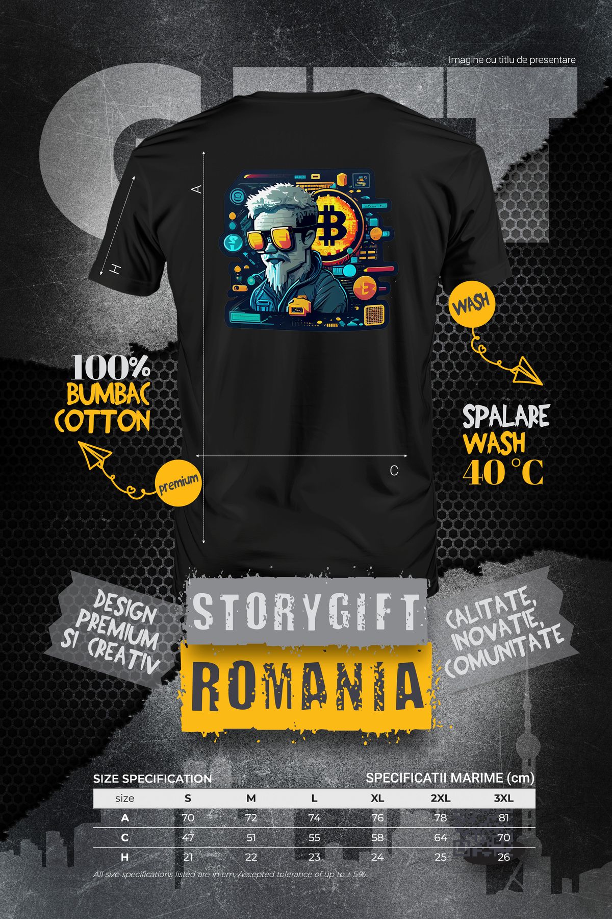 StoryGift Romania-Tricou bărbătesc Hacker cu ochelari Bitcoin, simbol Bitcoin, monedă virtuală, criptomonedă, dragoste Stg 4