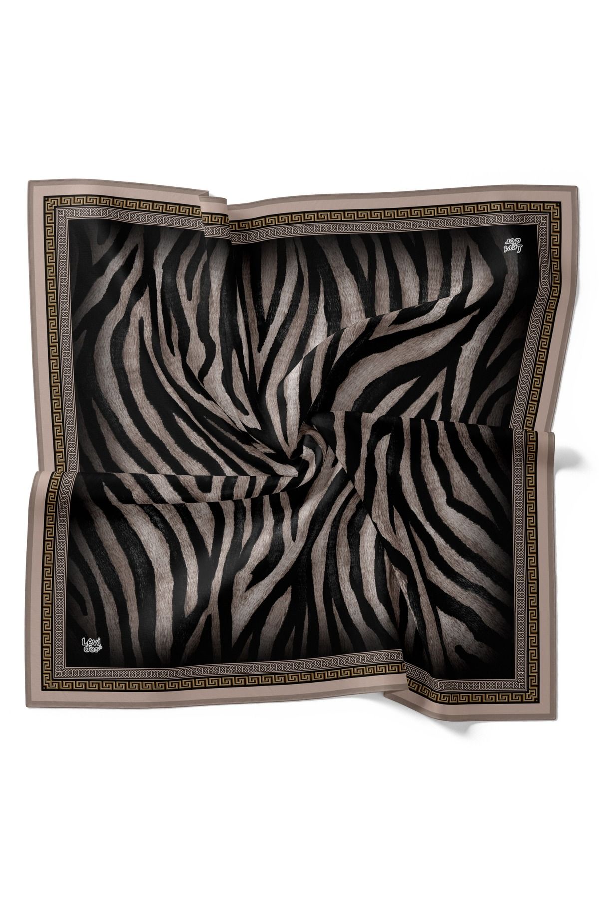 Levidor Zebra Desen Işıltılı Kristal Eşarp
