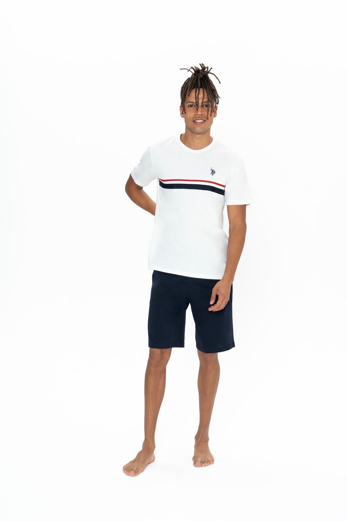 U.S. Polo Assn. U.S. Polo Assn. Erkek Şortlu Bisiklet Yaka Pijama Takımı - TLAYE18S86A9I