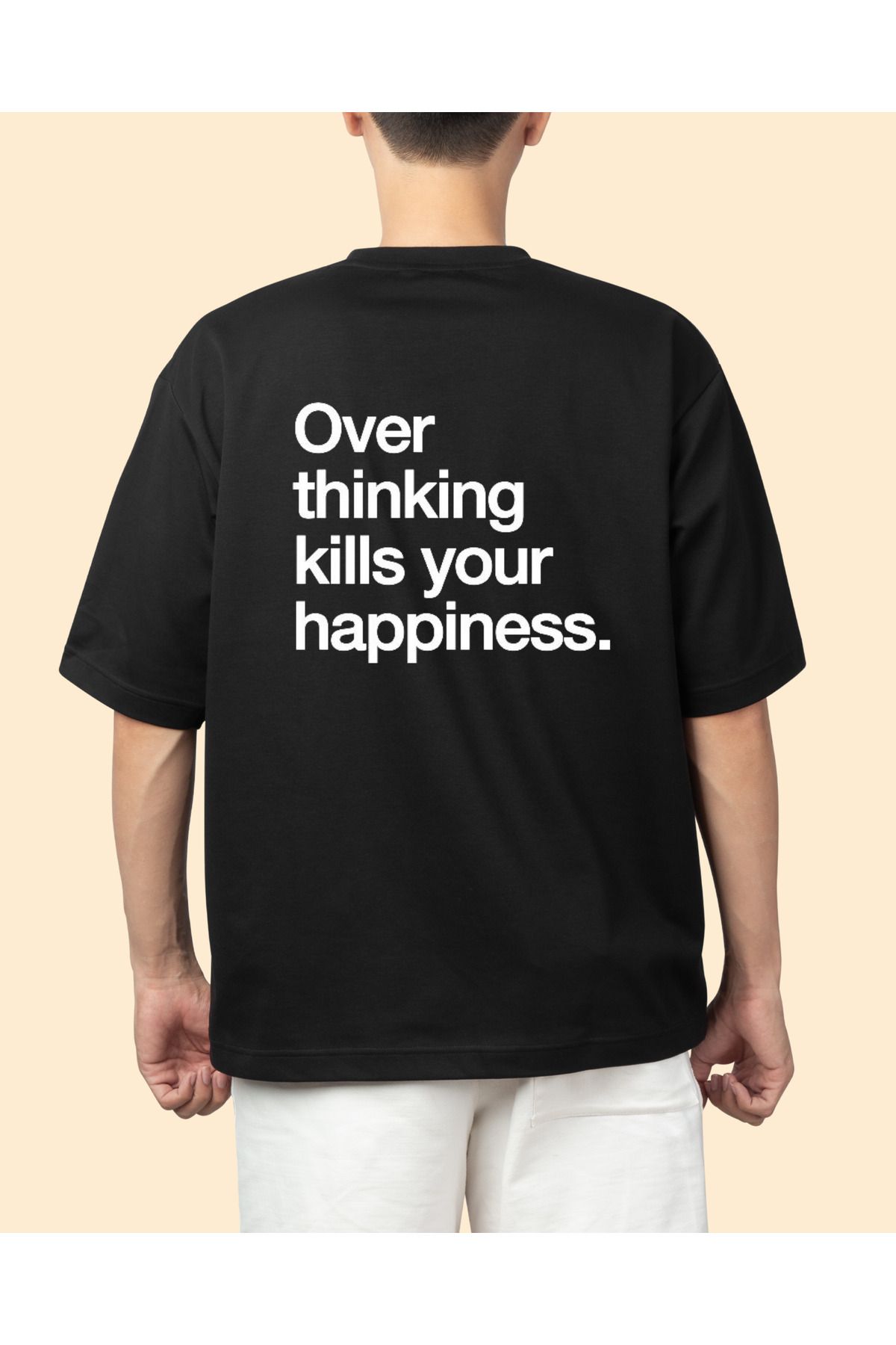 DAĞ TEKSTİL OVER THİNKİNG Oversize T-shirt