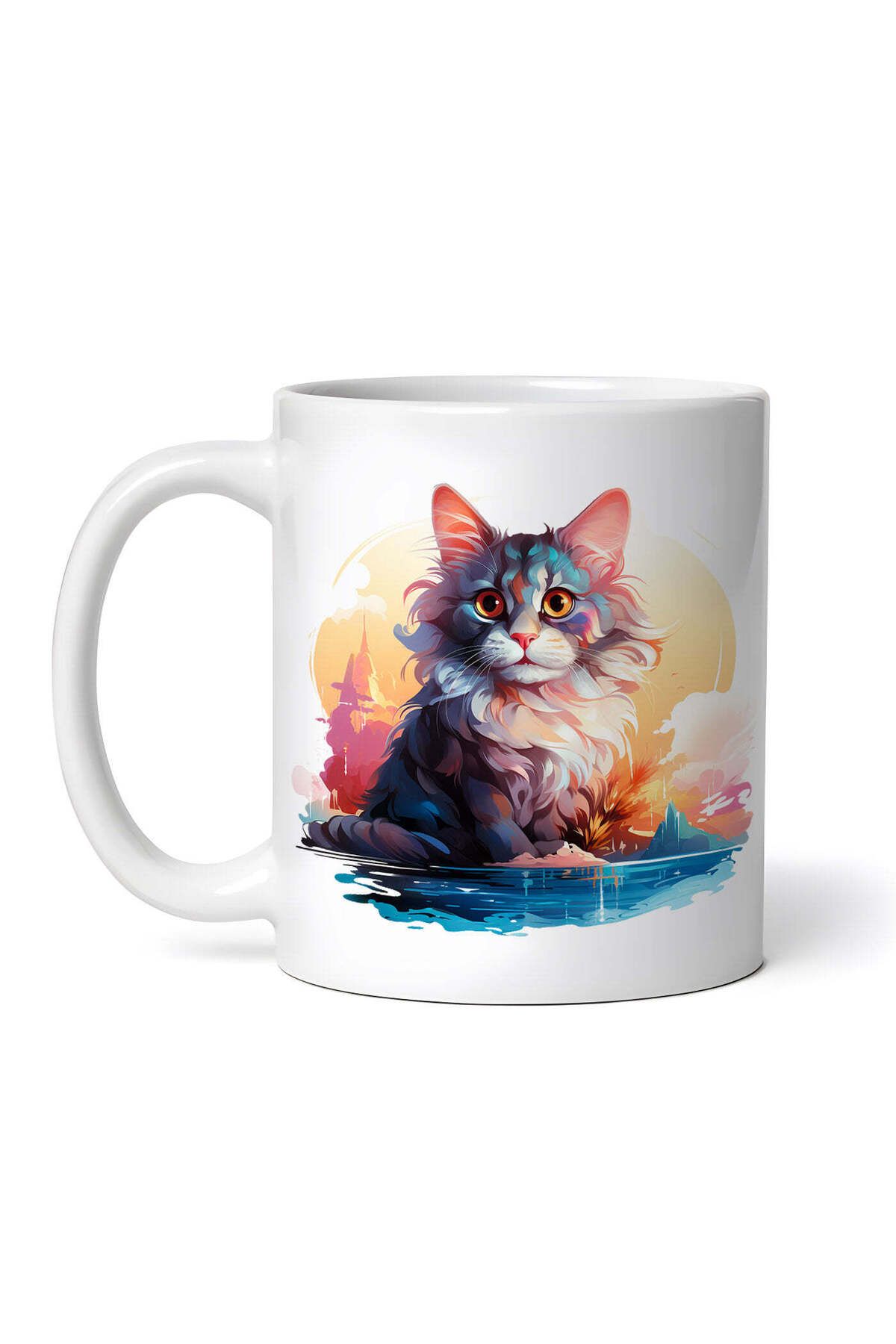 OEM Cană Albă Personalizată, Pisică Colorată, Inovatix . 330ml - One Size