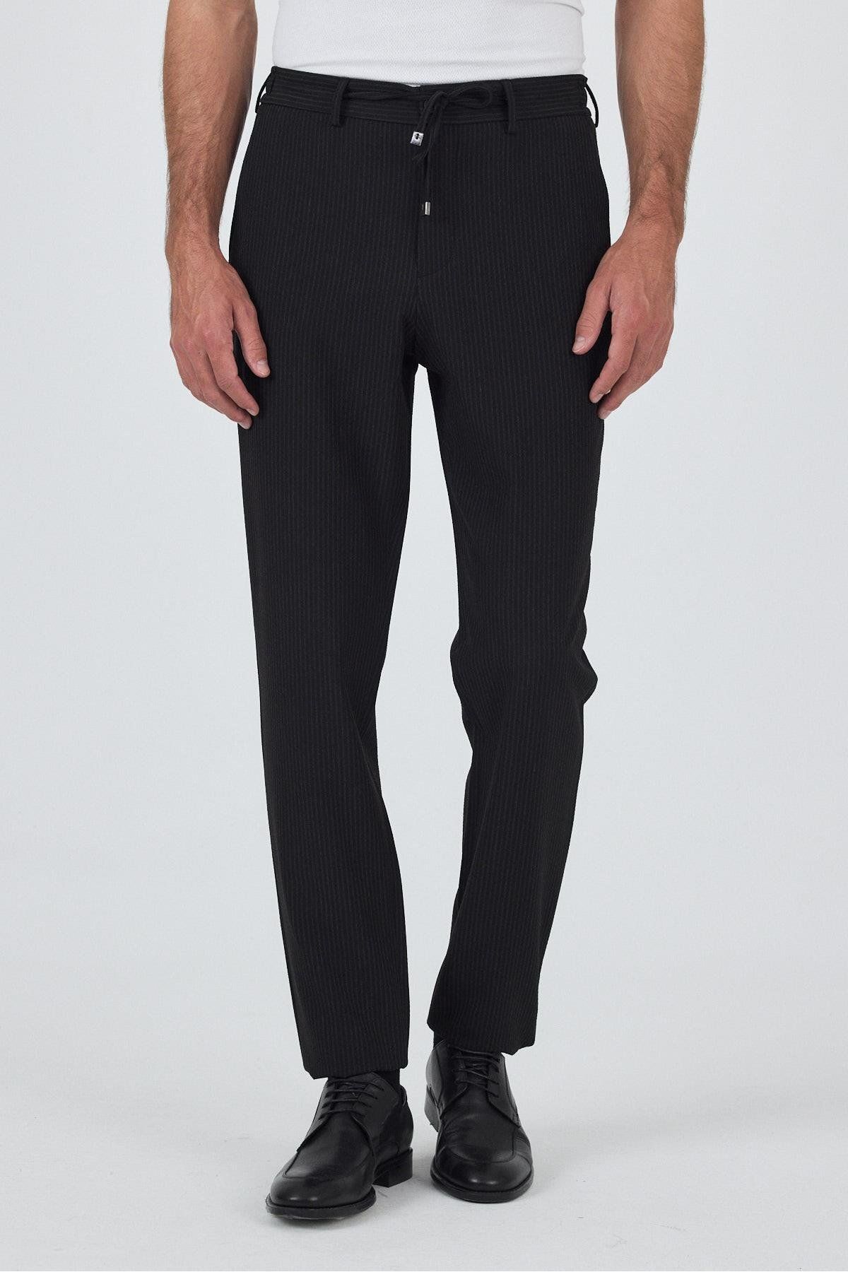İmza Siyah Esnek Yandan Cepli Casual Comfort Fit Jogger Pantolon 1003250117