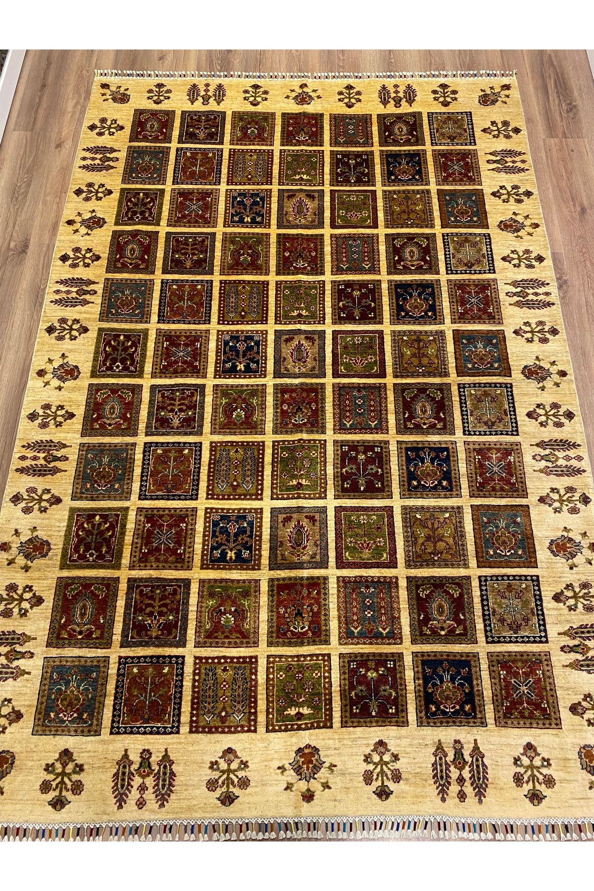 fethiyehalıkilim El Dokuma Afgan Binbir gece Halısı –%100 Yün %100 El Dokuma Naturel Dekoratif Halı El İşi Özgün