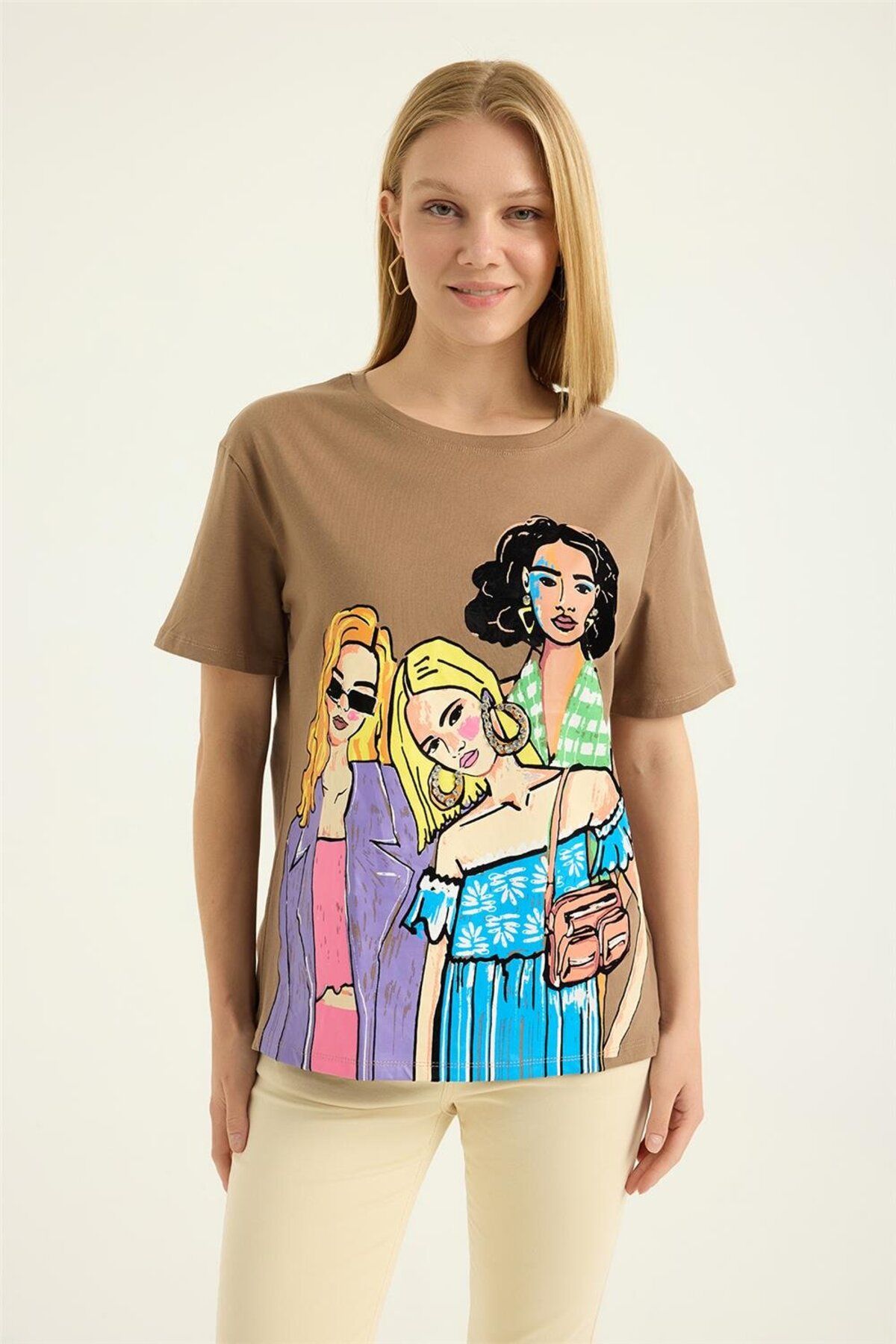 HomeStore Kız Baskılı Tshirt