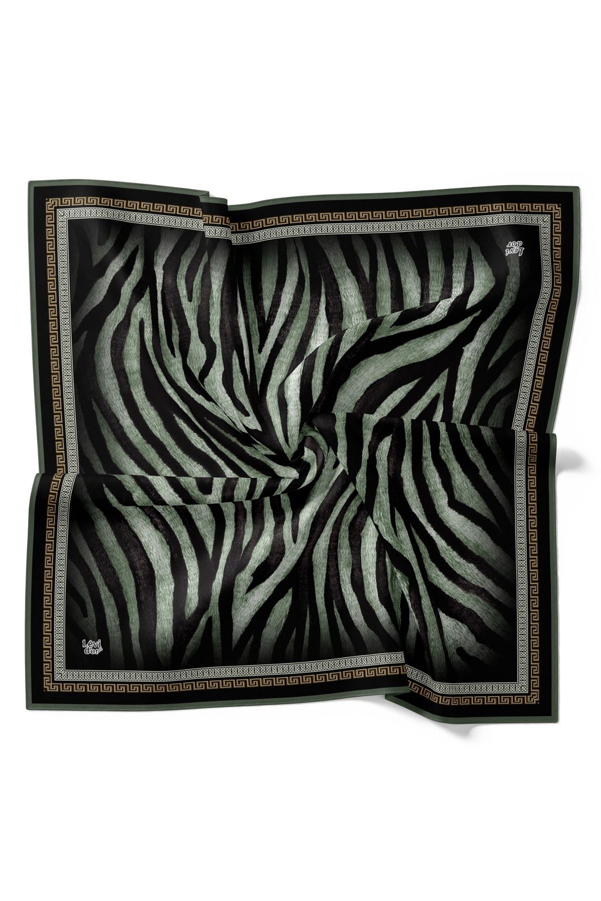 Levidor-Zebra Pattern Sparkling Crystal Scarf 1